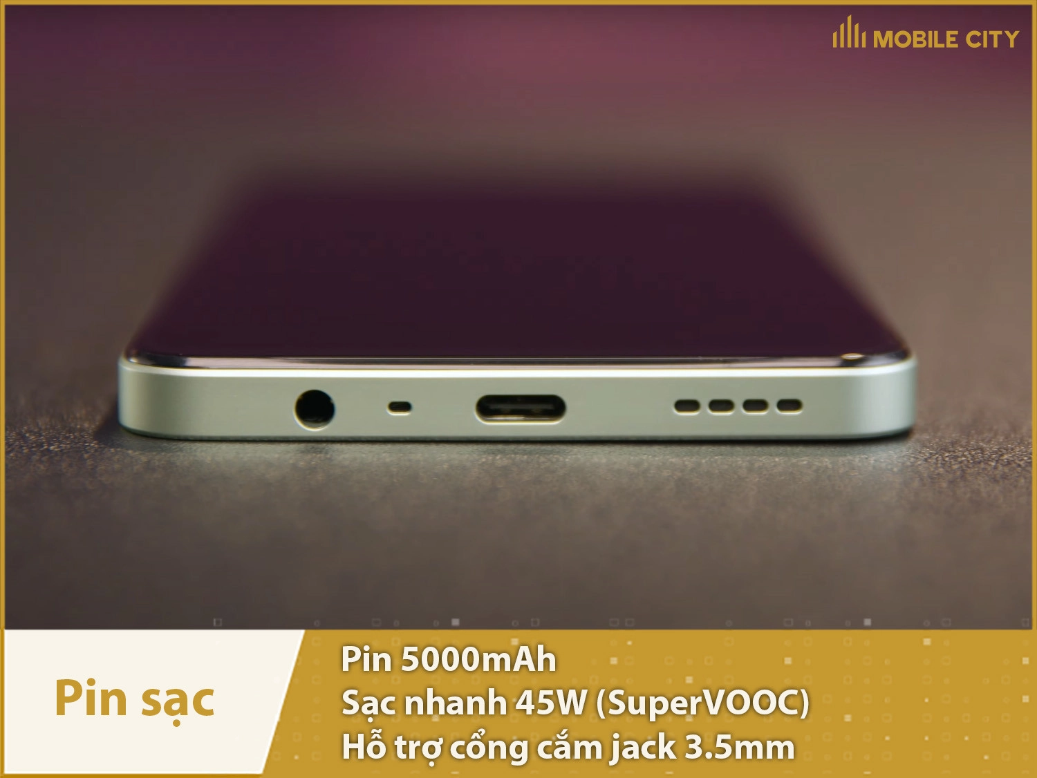 Pin 5000mAh & Sạc nhanh SuperVOOC 45W