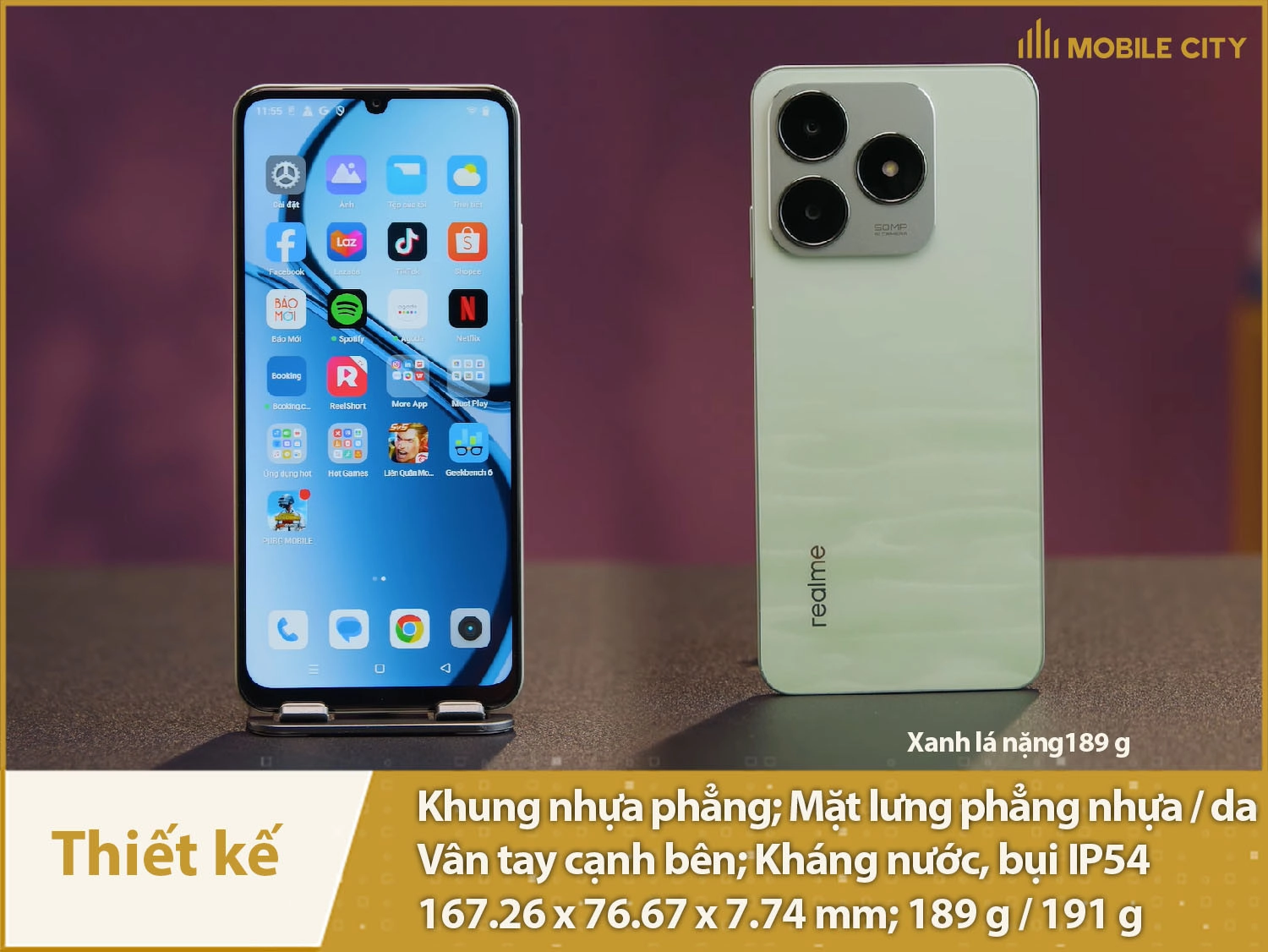 Thiết kế khá sang trọng, có IP54