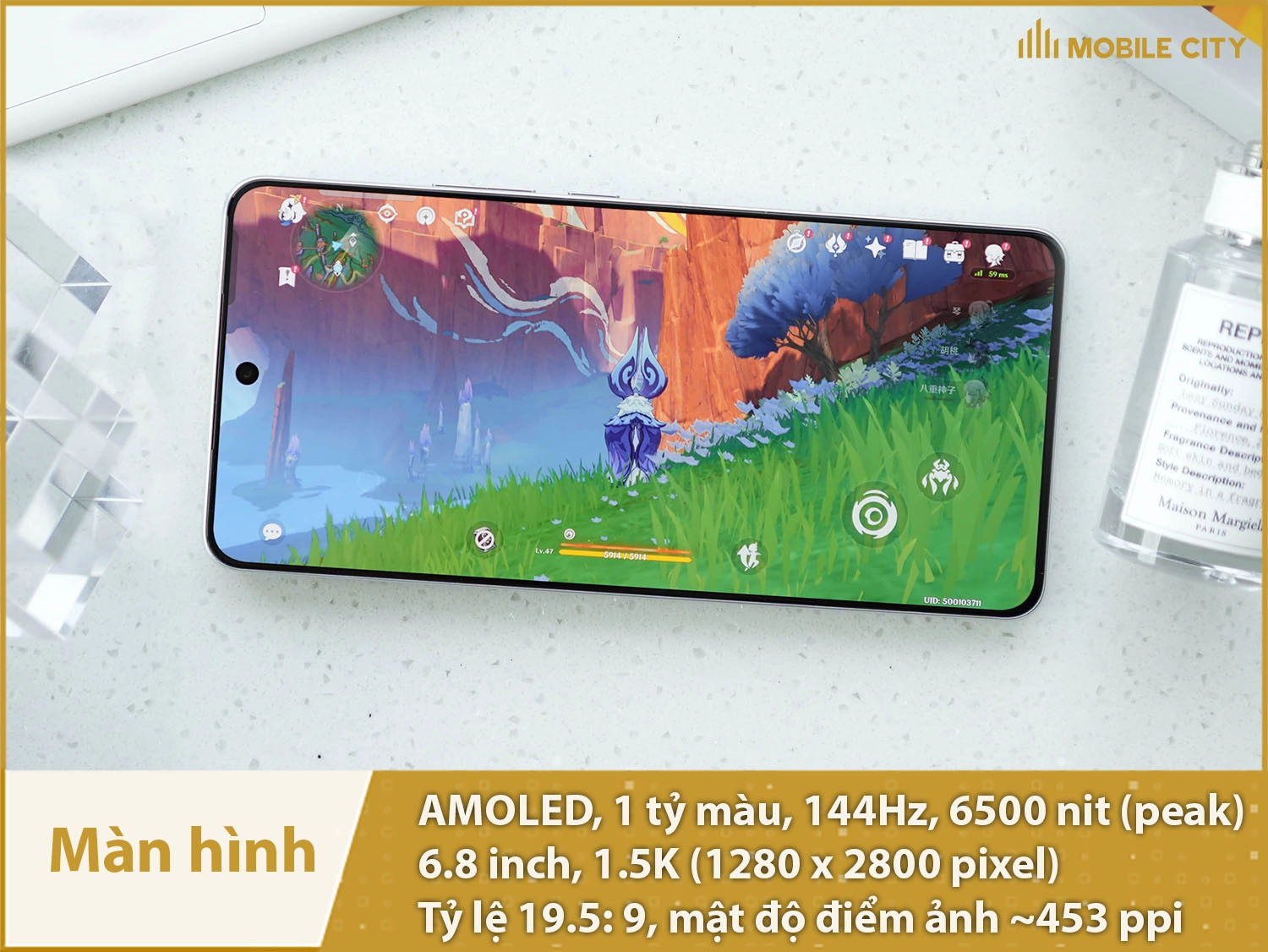 Màn hình 8,3 inch, AMOLED 144Hz, độ sáng 6500nit