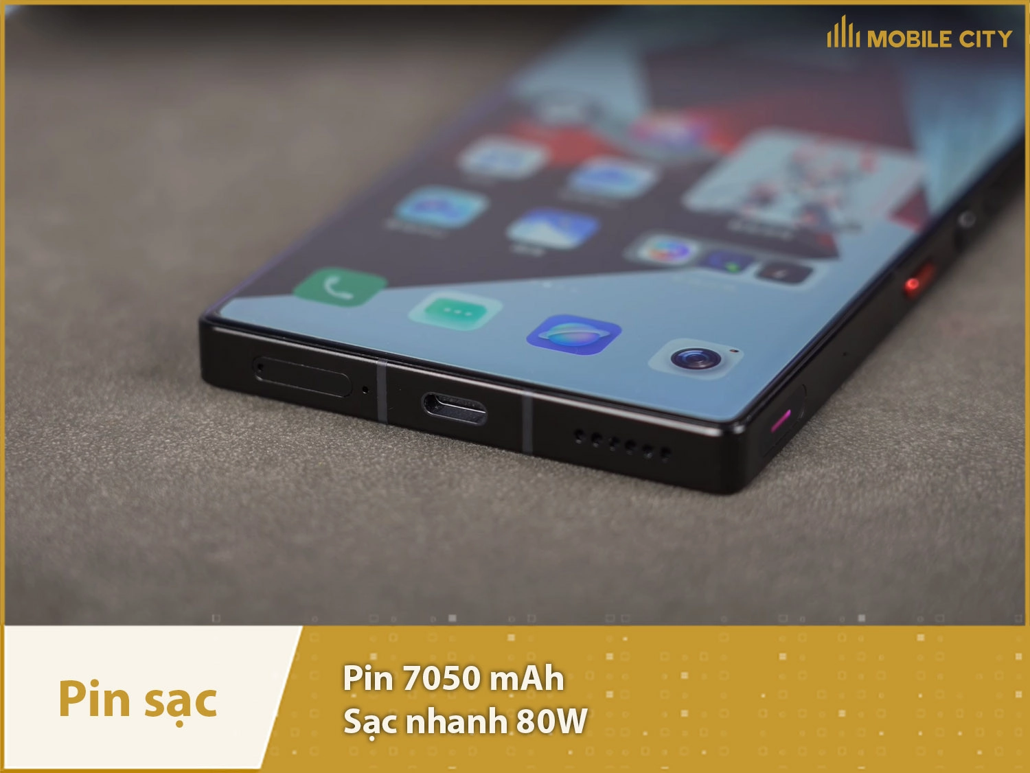 Pin khủng 7050mAh & Sạc nhanh 80W