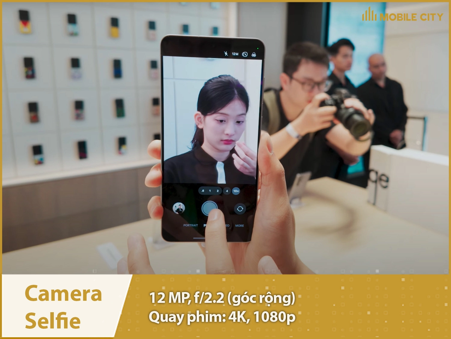 Camera Selfie 12MP; Quay phim sắc nét