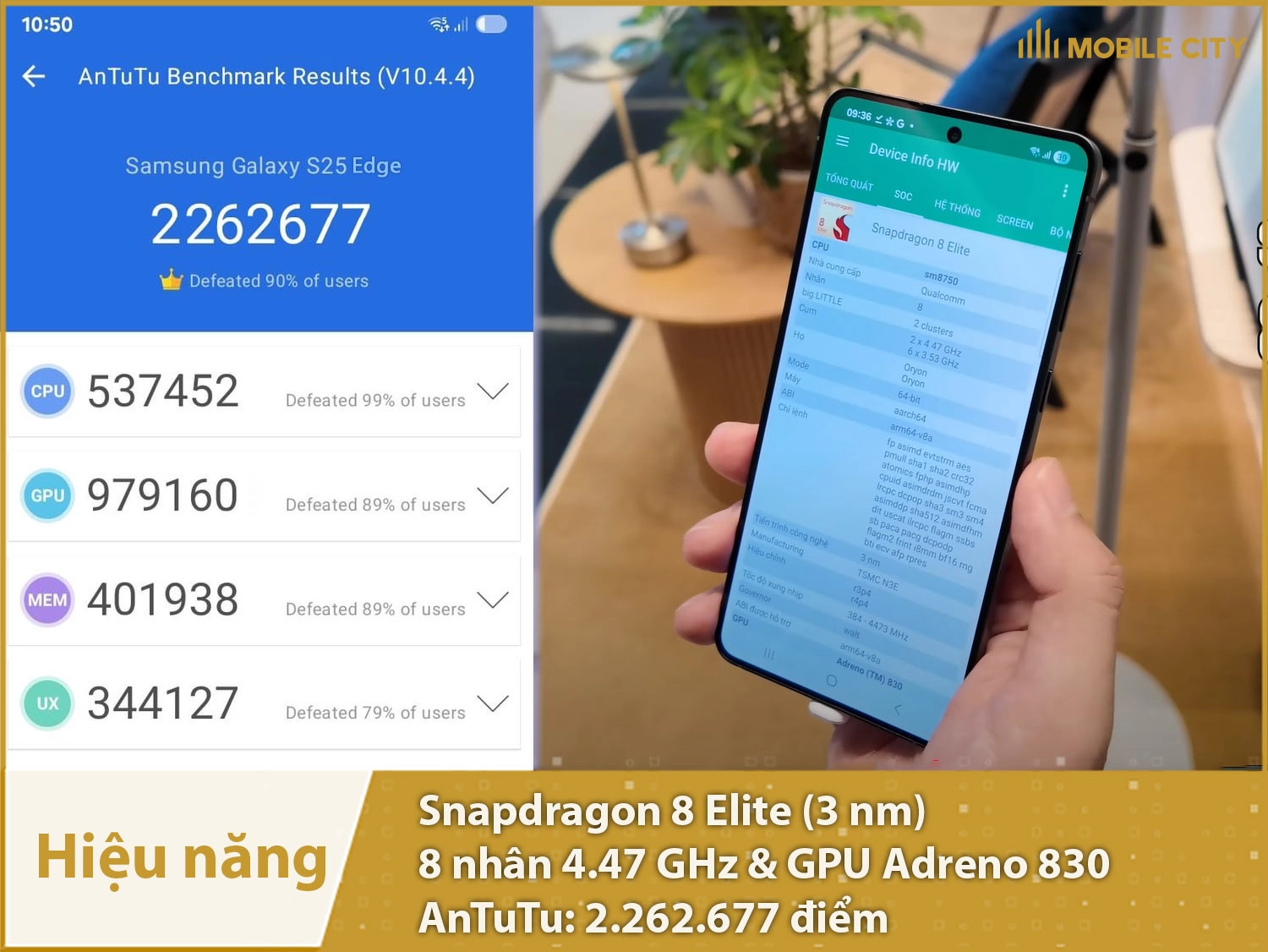 Hiệu năng siêu mạnh với 2.262.677 điểm AnTuTu