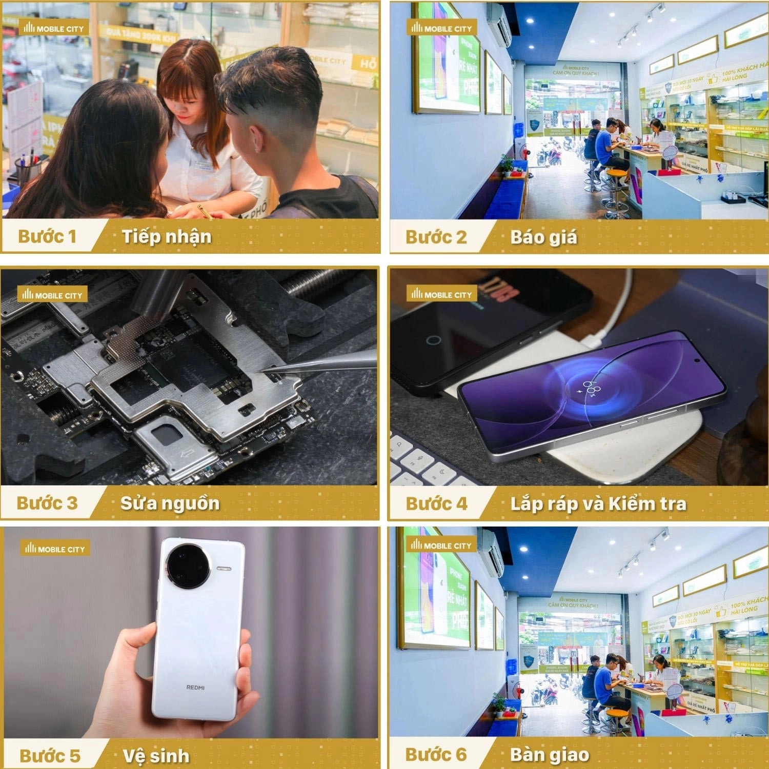 Sửa nguồn Xiaomi Redmi K80, quy trình