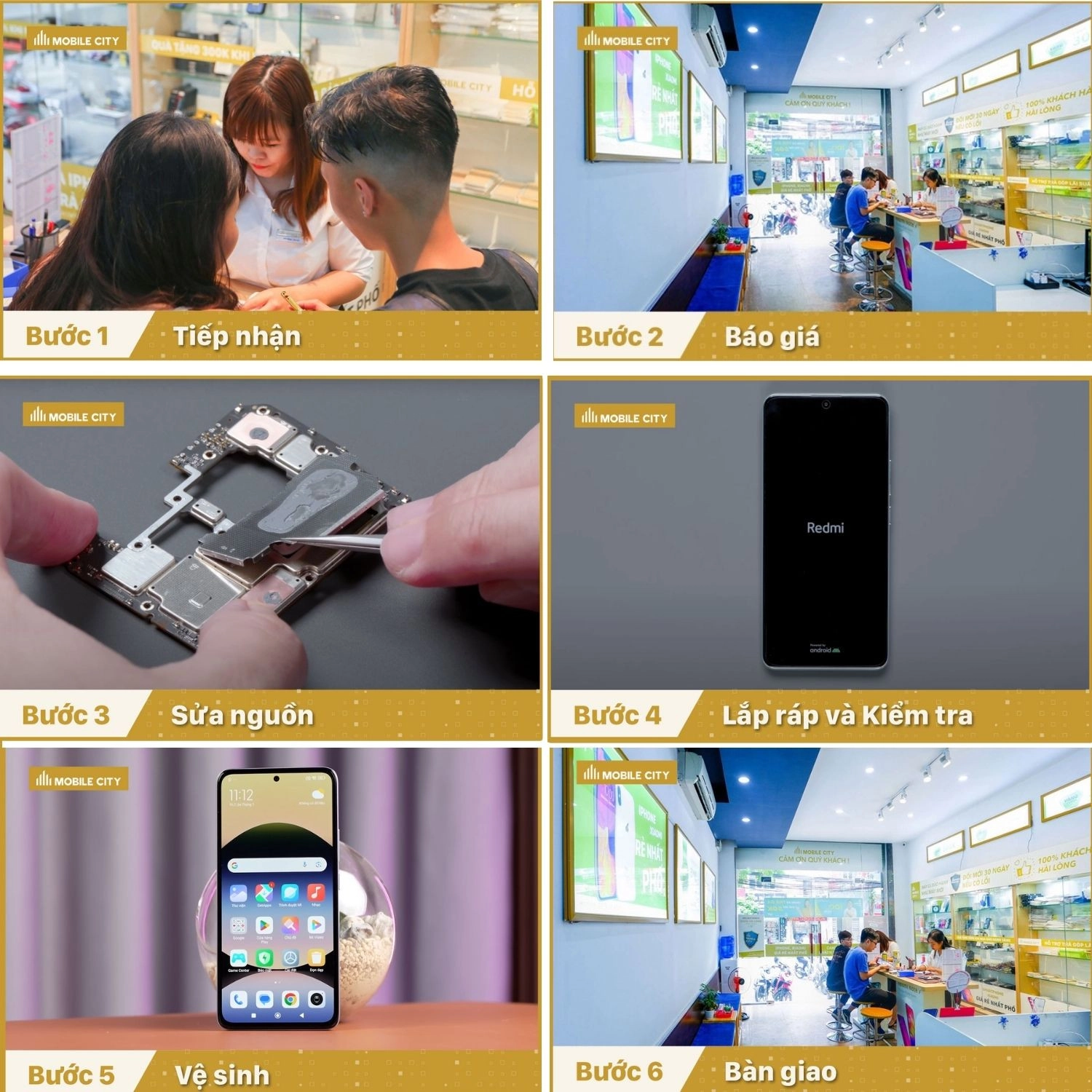 Sửa nguồn Xiaomi Redmi Note 14 Pro Plus, quy trình