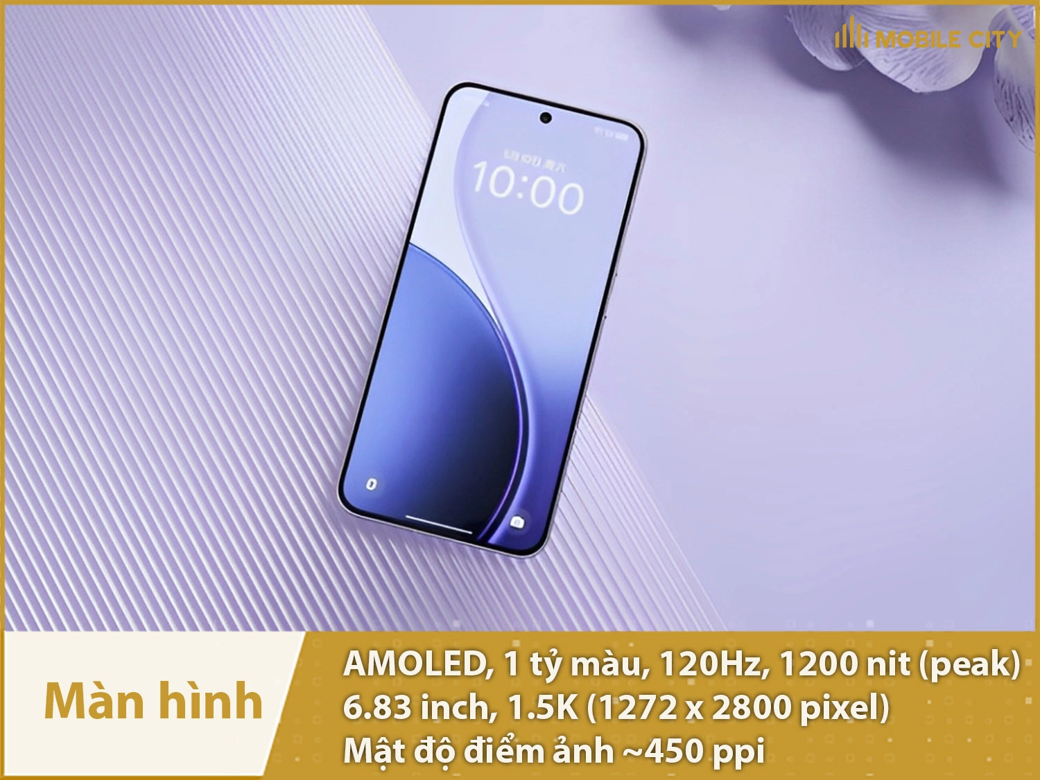 Màn hình AMOLED 120Hz 1.5K