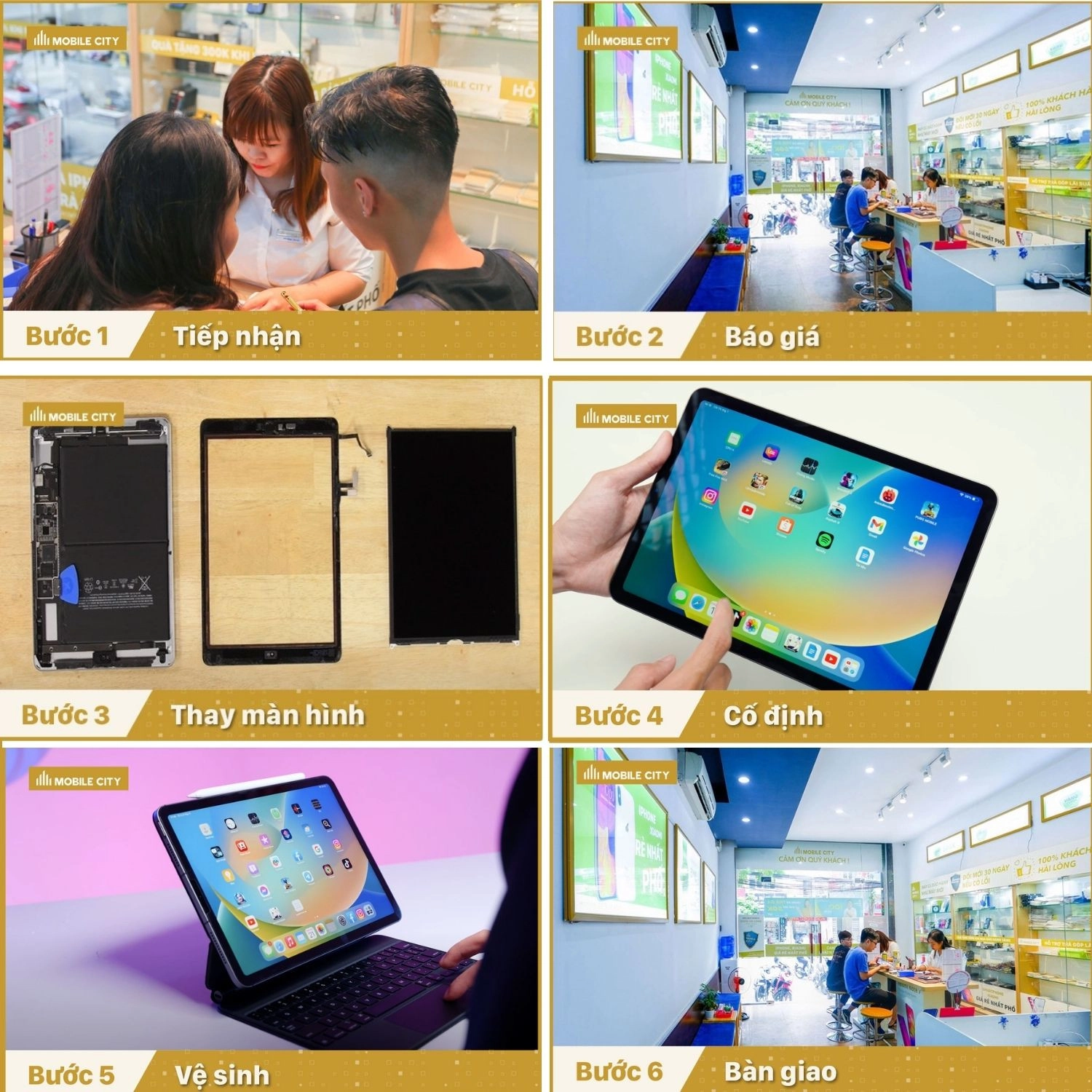 Thay màn hình iPad Air 5, quy trình