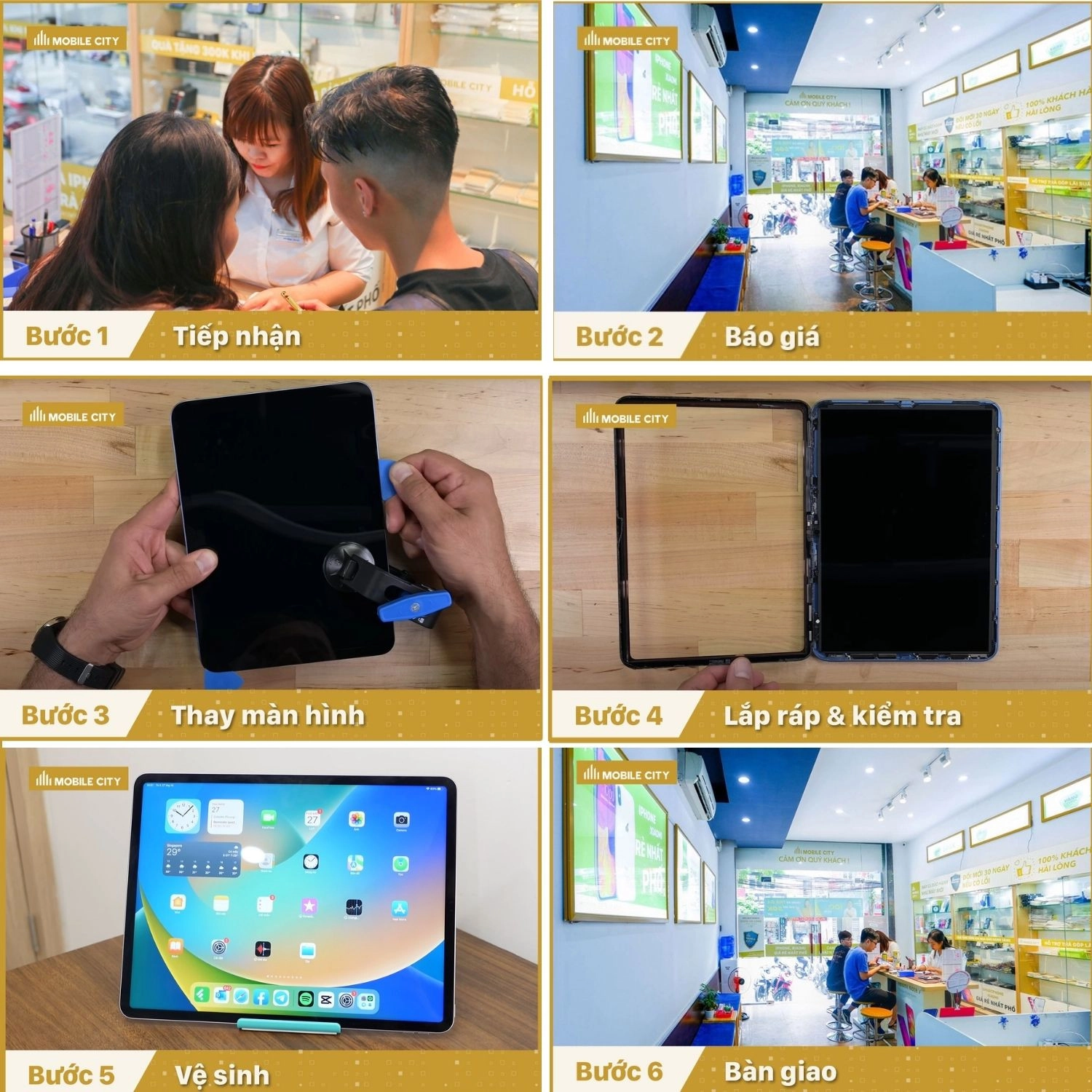 Thay màn hình iPad Gen 10, quy trình