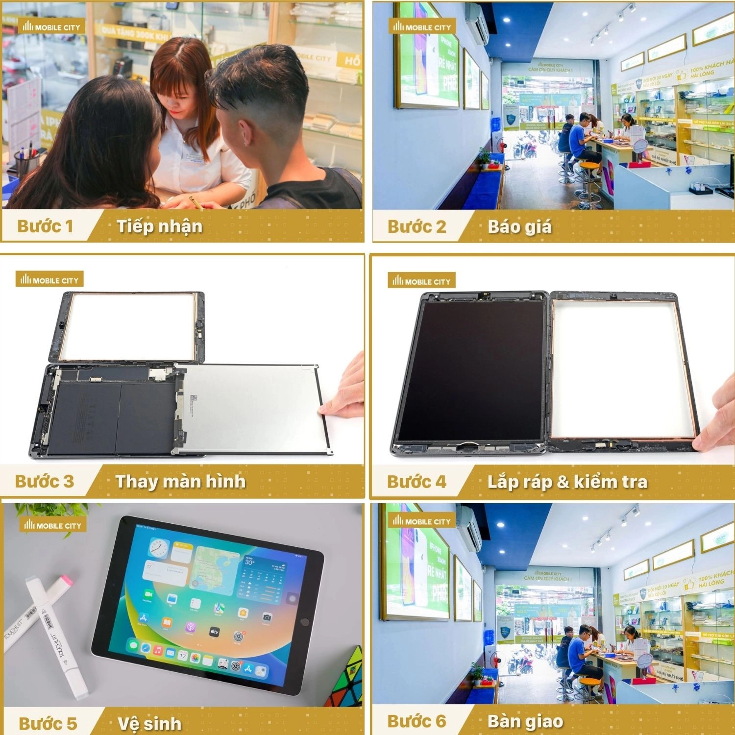 Thay màn hình iPad Gen 9, quy trình