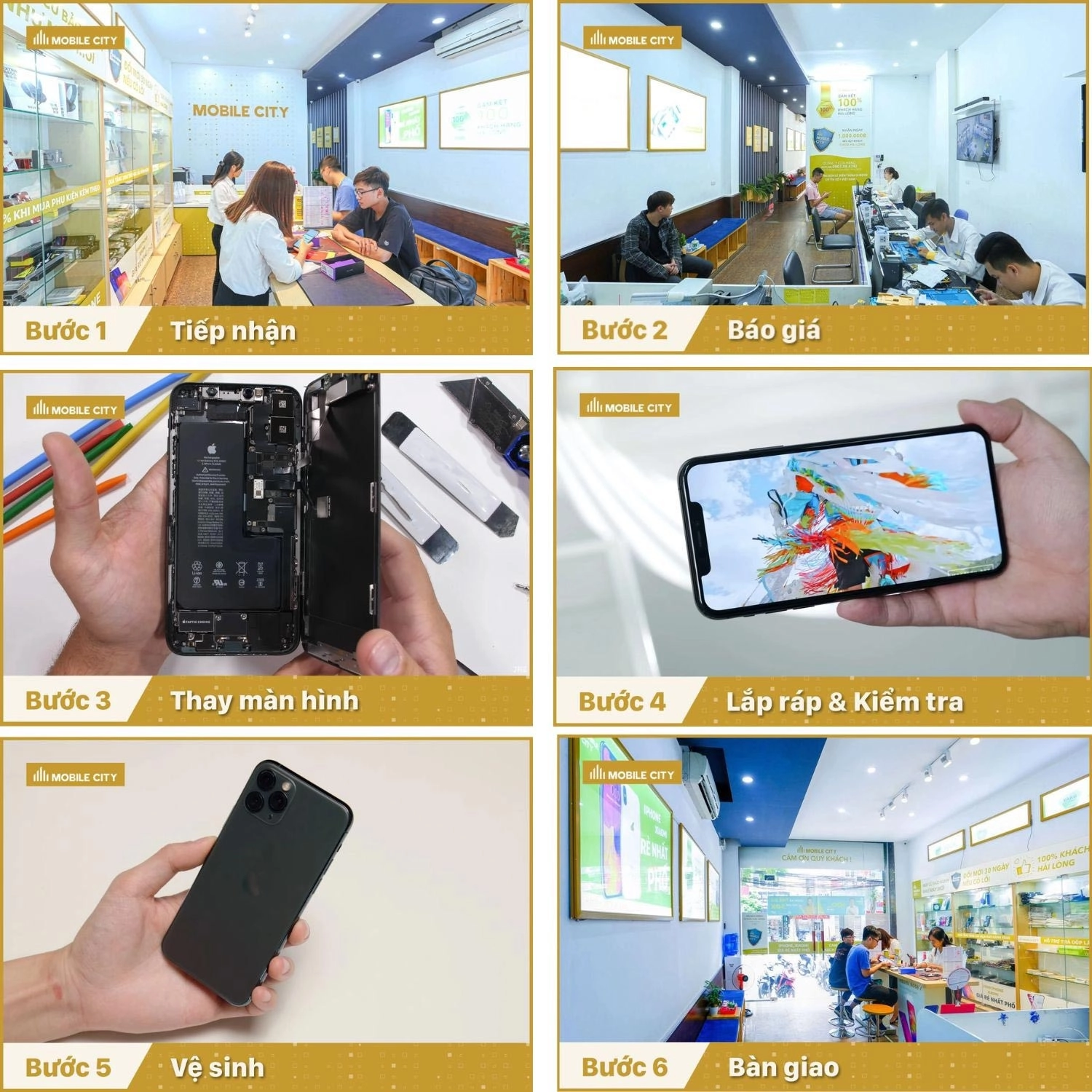 Thay màn hình Pisen iPhone 11 Pro Max, quy trình