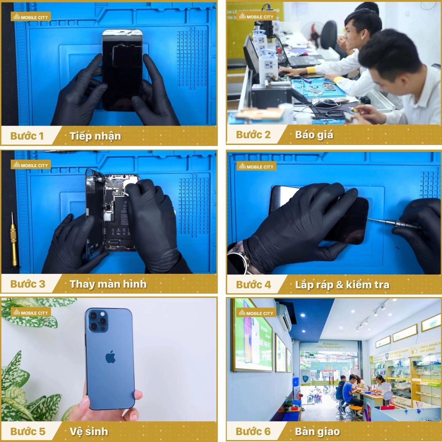 Thay màn hình Pisen iPhone 12 Pro Max, quy trình
