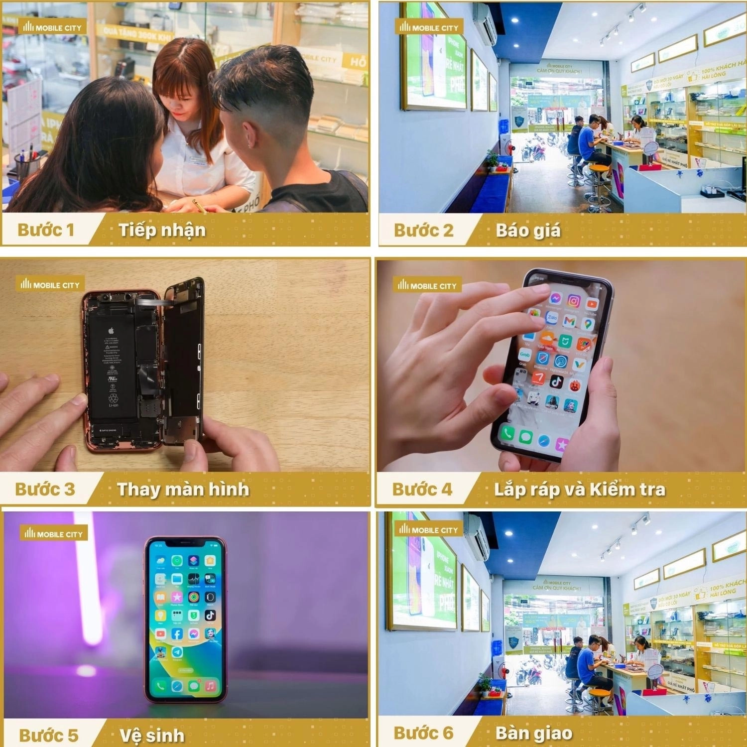 Thay màn hình Pisen iPhone XR, quy trình