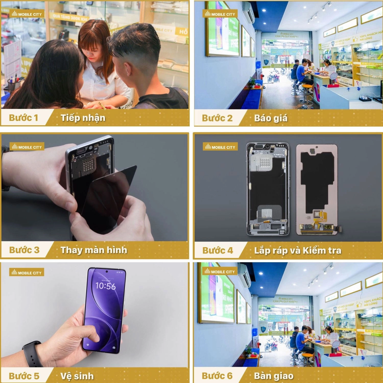 Thay màn hình Xiaomi Redmi K80, quy trình