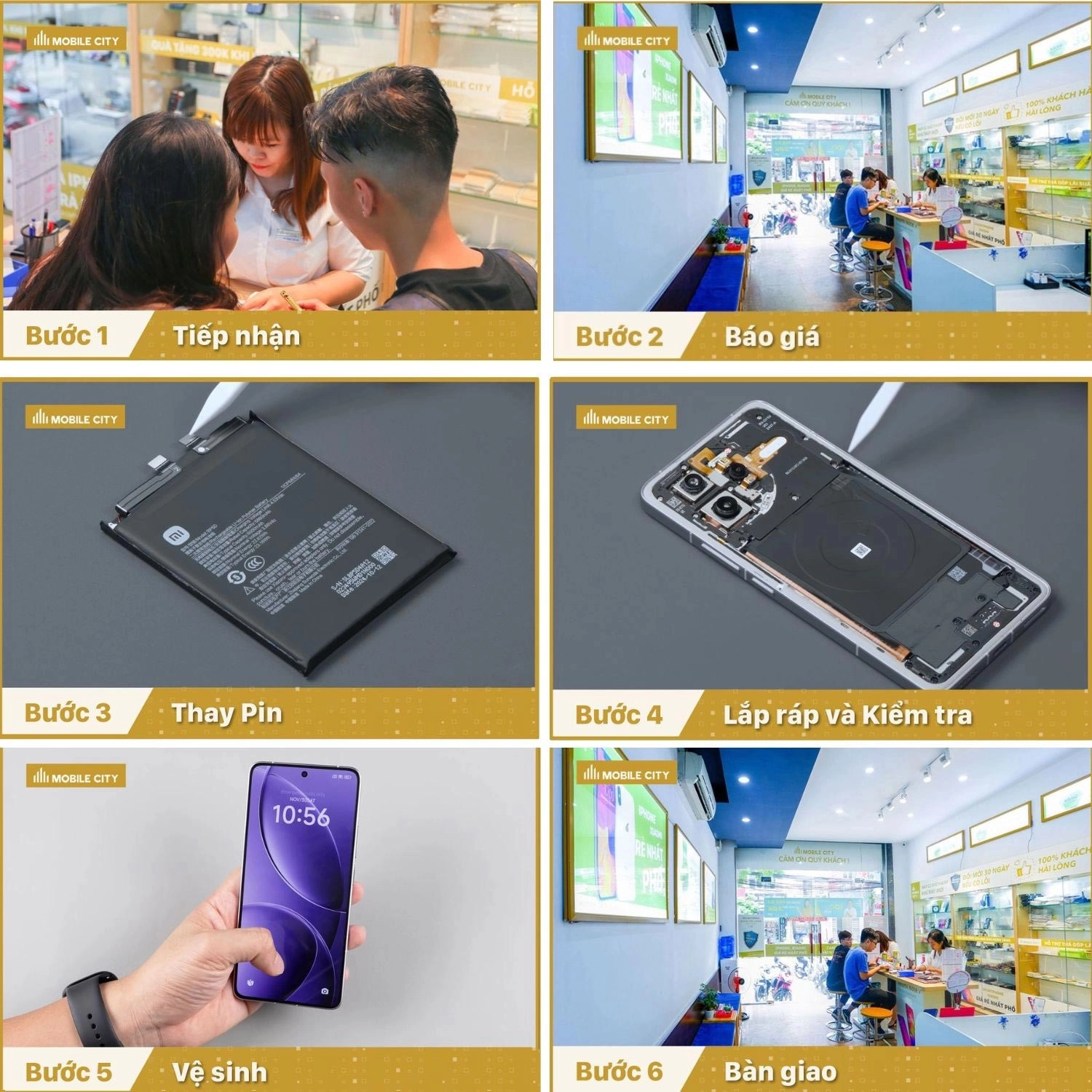 Thay Pin Xiaomi REDMI K80, quy trình