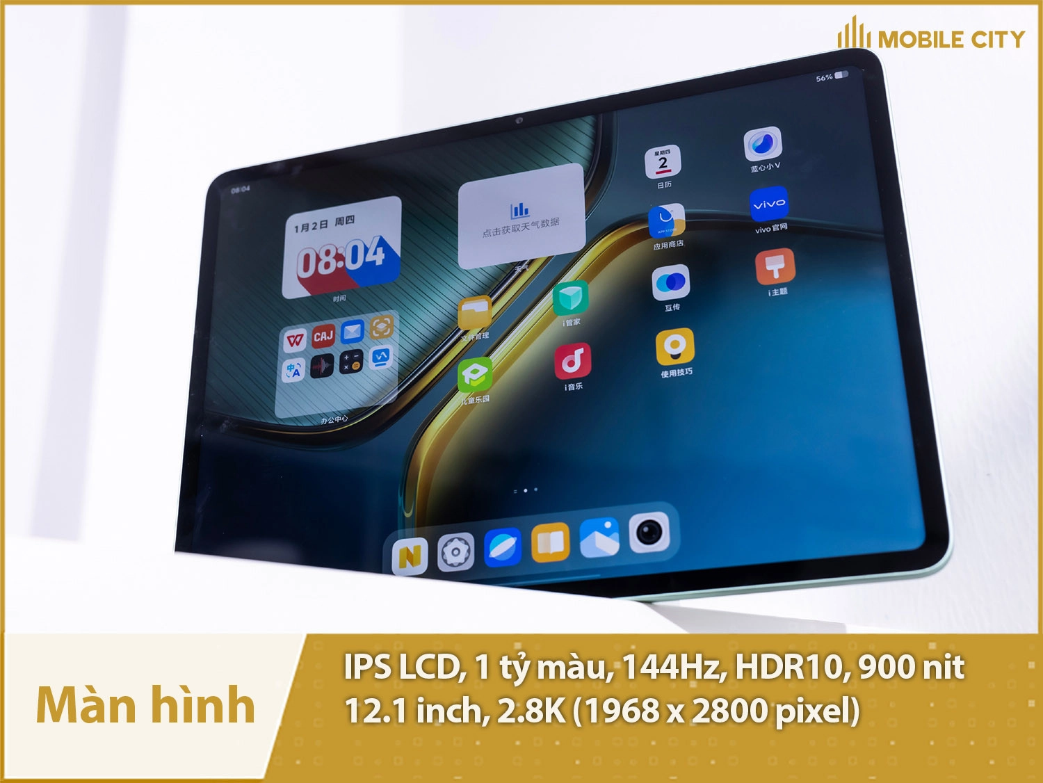 Màn hình 12.1 inch 2.8K LCD 144Hz