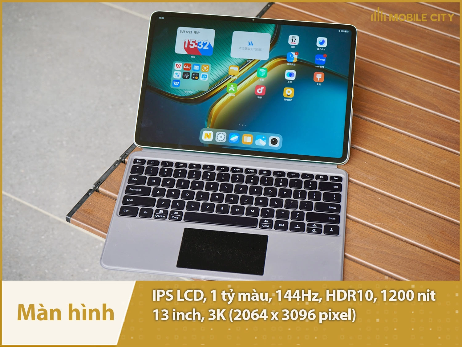 Màn hình 13 inch 3K, tấm nền LCD 144Hz