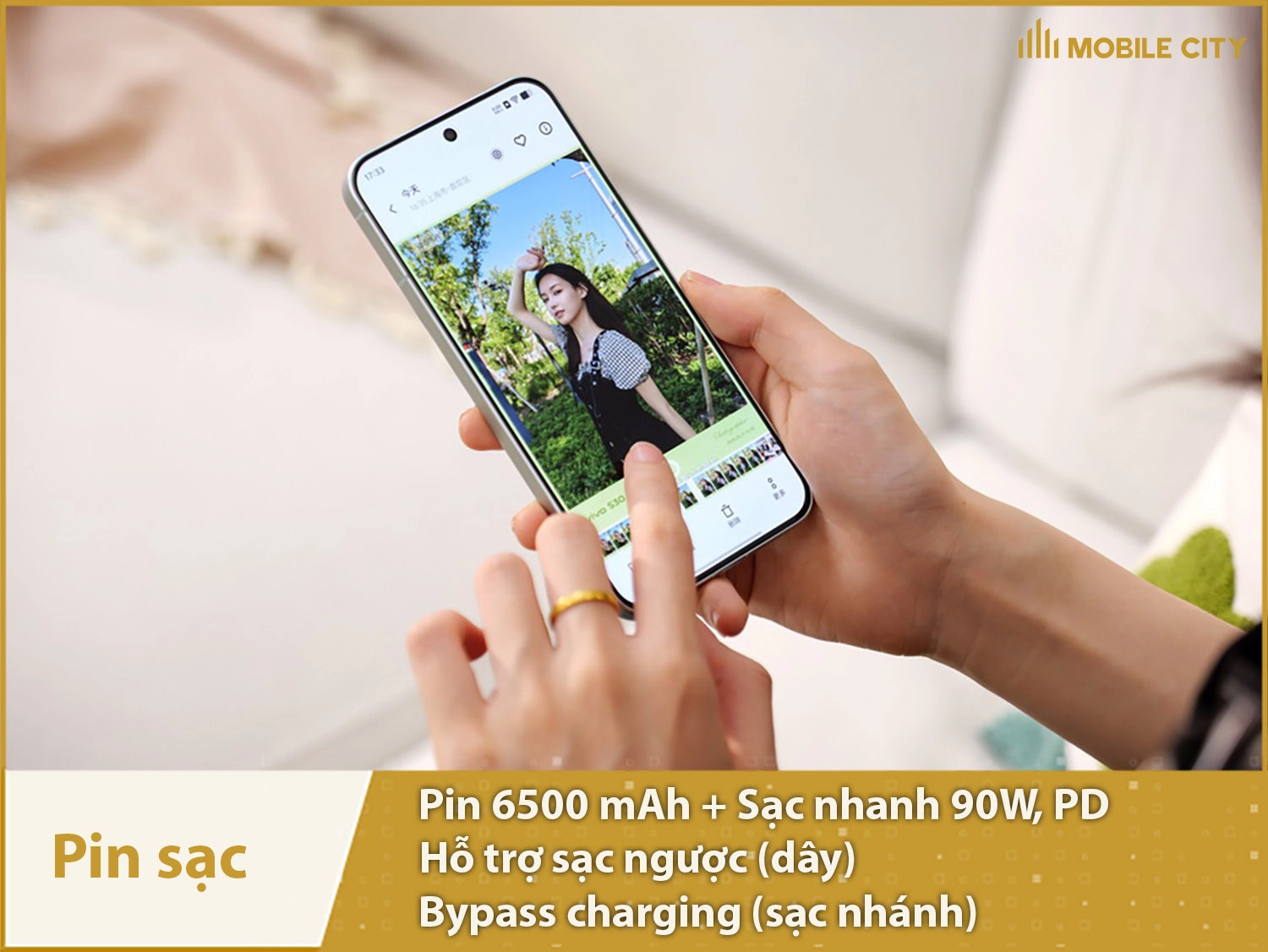 Pin khủng 6500mAh & Sạc 90W