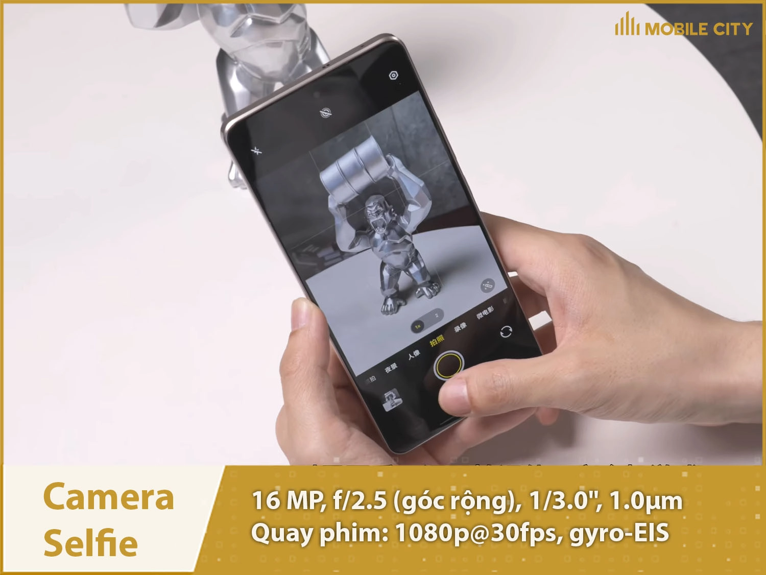Camera selfie 16MP; Quay phim 1080p