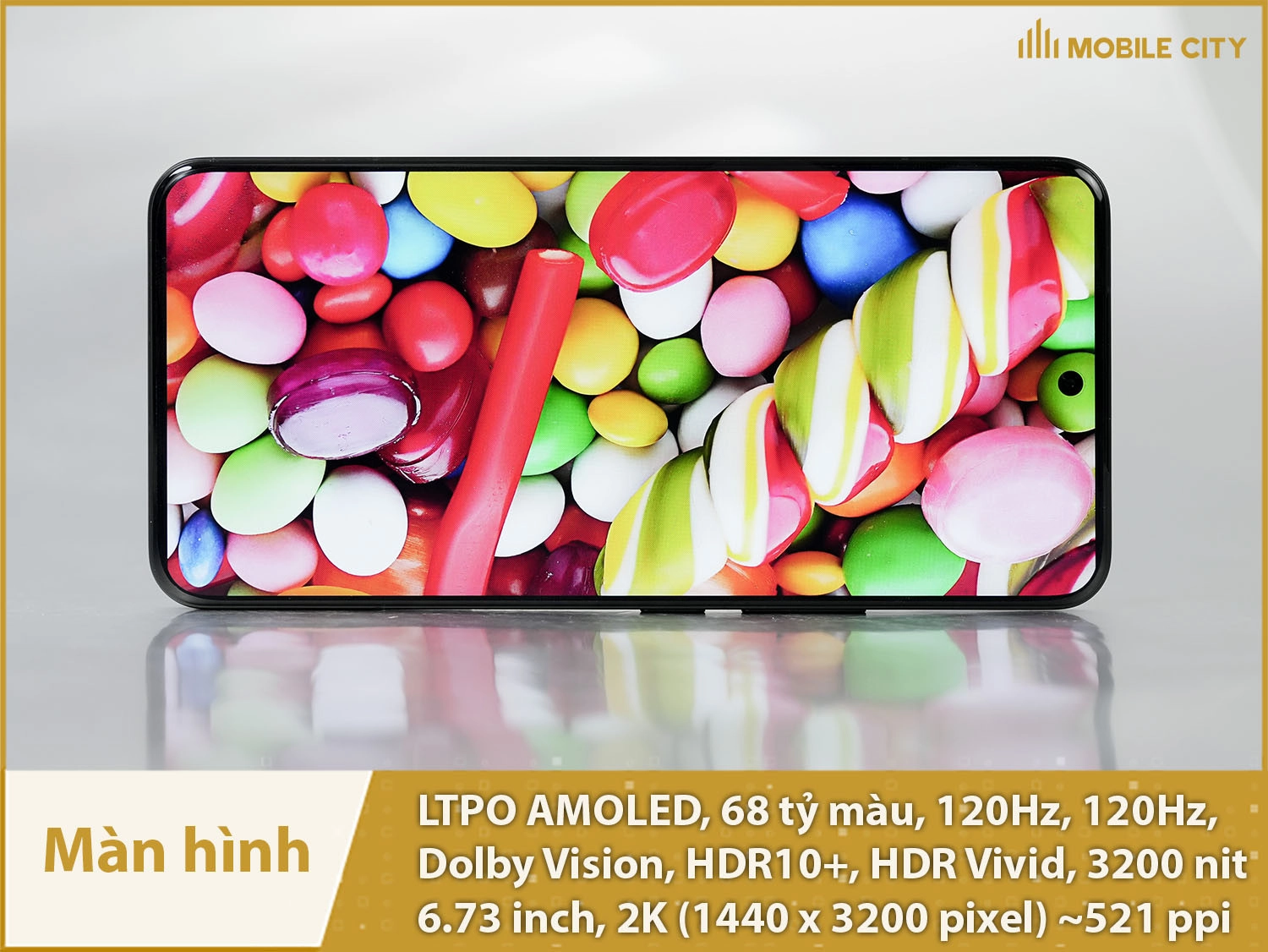 Màn hình AMOLED 68 tỷ màu