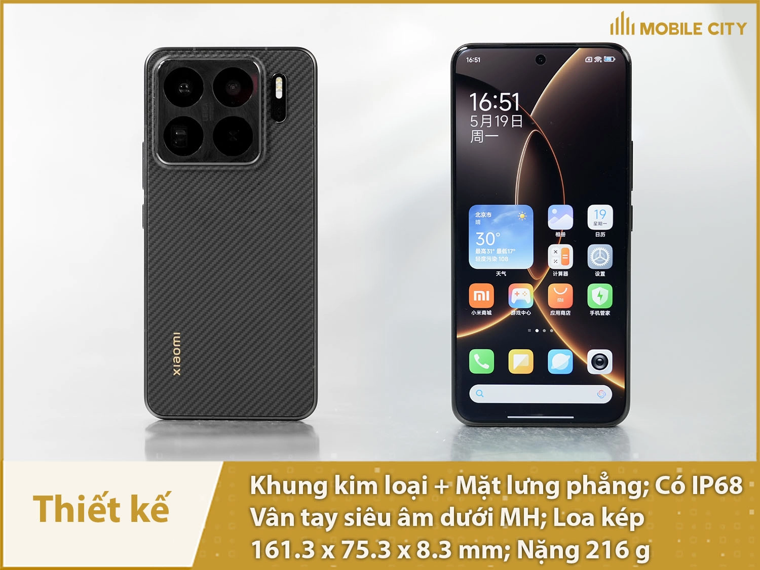 Thiết kế sang trọng, đẳng cấp, hỗ trợ IP68