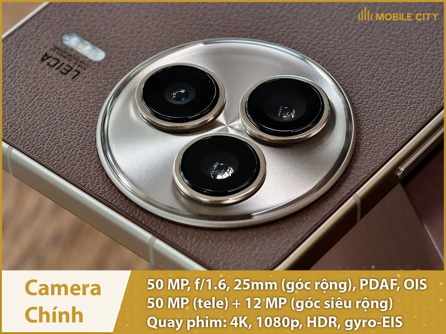 Camera chính 50MP; Quay phim 4K