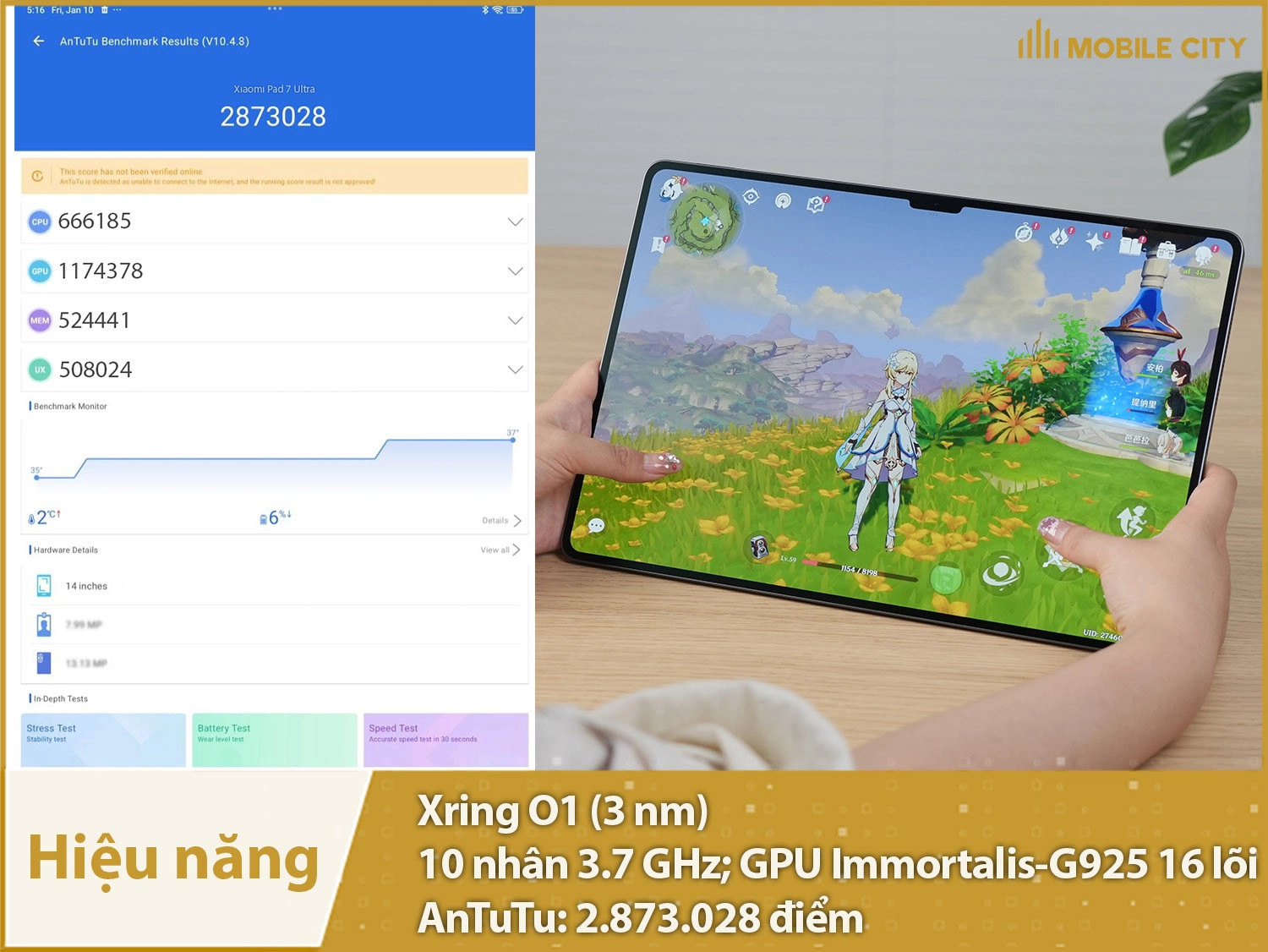 Hiệu năng siêu mạnh mẽ với 2.873.028 điểm AuTuTu