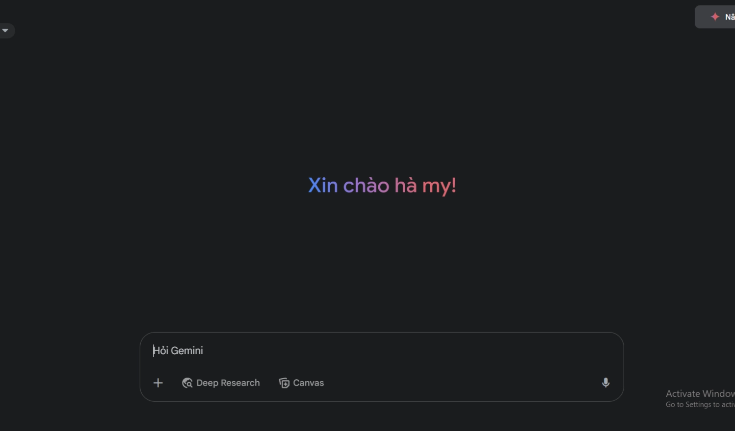 Truy cập vào Gemini