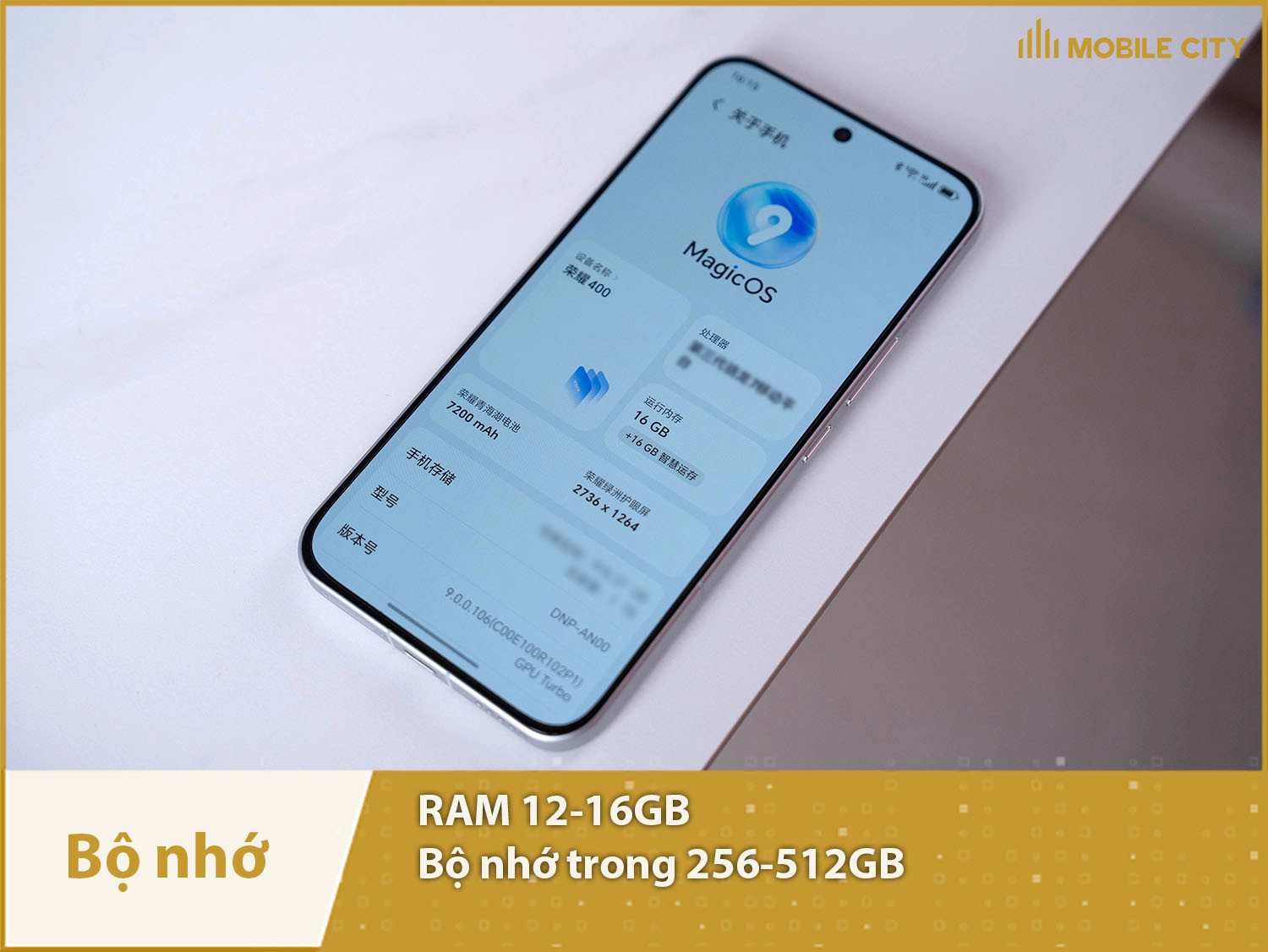 Honor 400 có RAM 12-16GB & Bộ nhớ trong 256-512GB