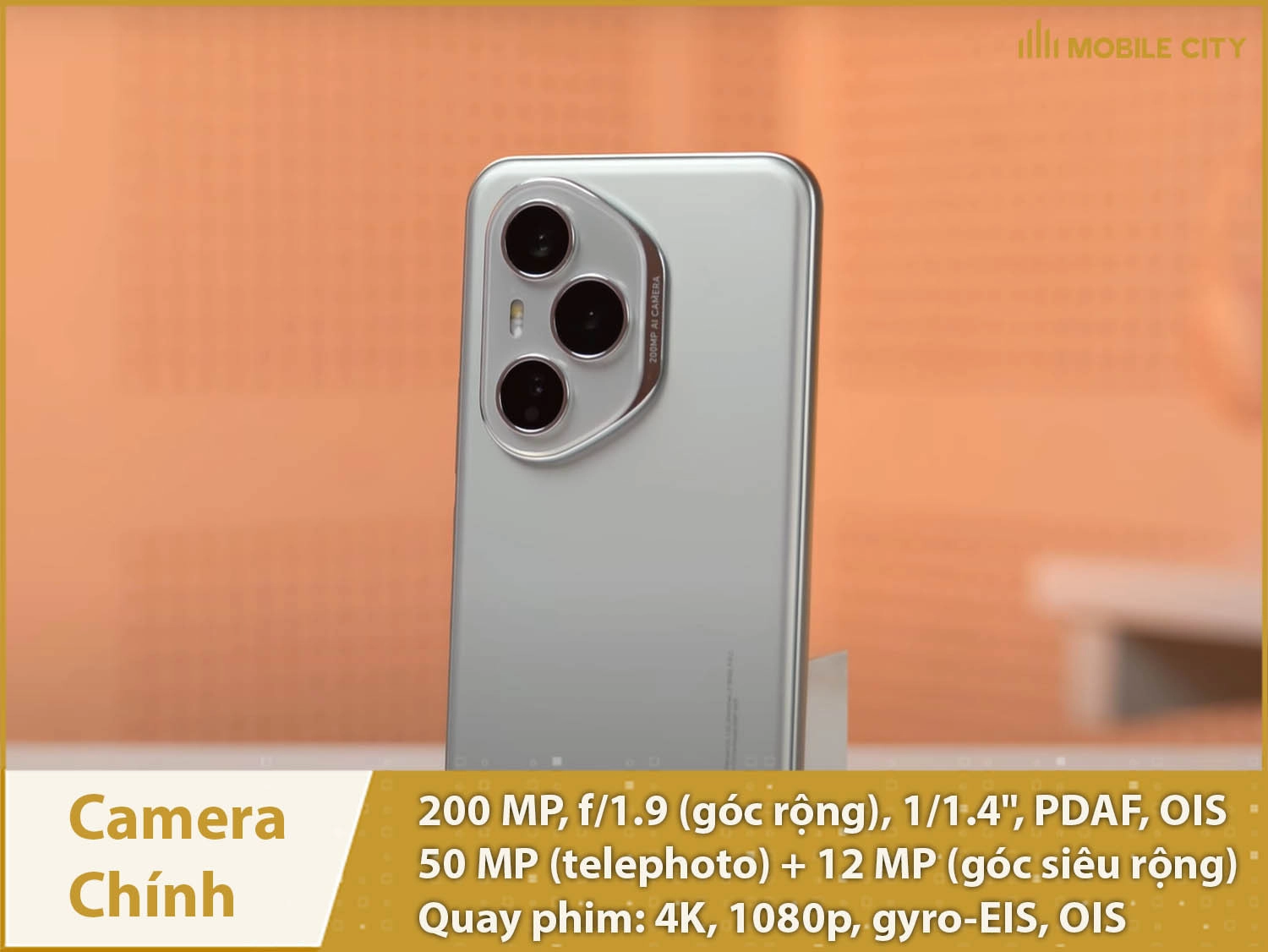 Camera AI 200MP & Quay phim 4K