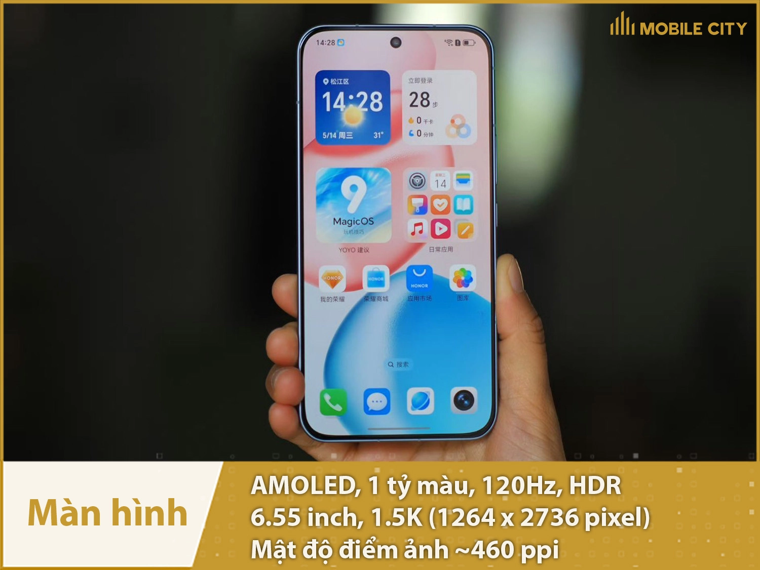 Màn hình AMOLED 120Hz 5000nit