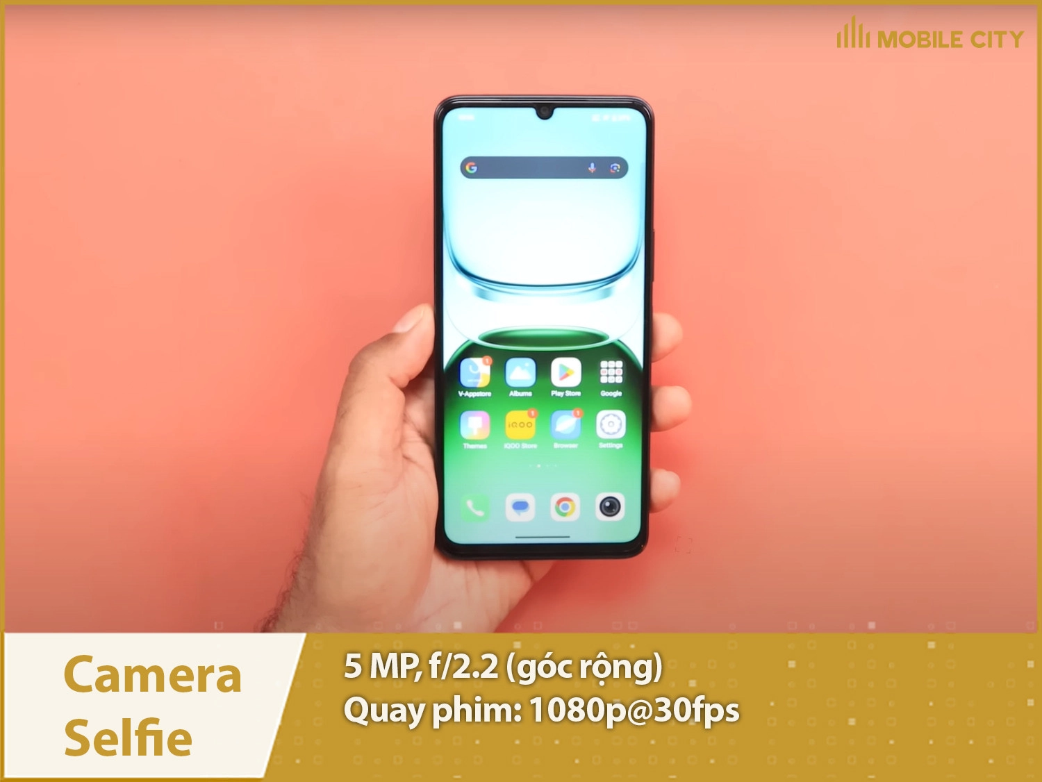 Camera selfie 5MP & Quay video 1080p