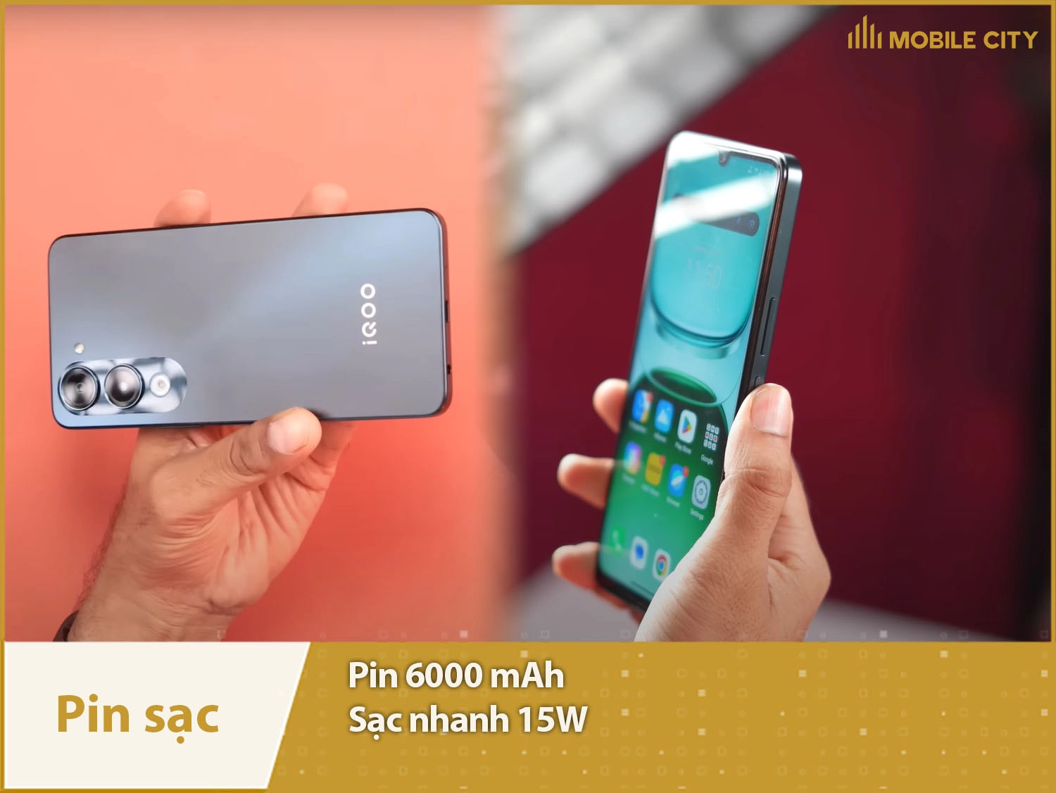 Pin trâu 6000mAh & Sạc nhanh 15W