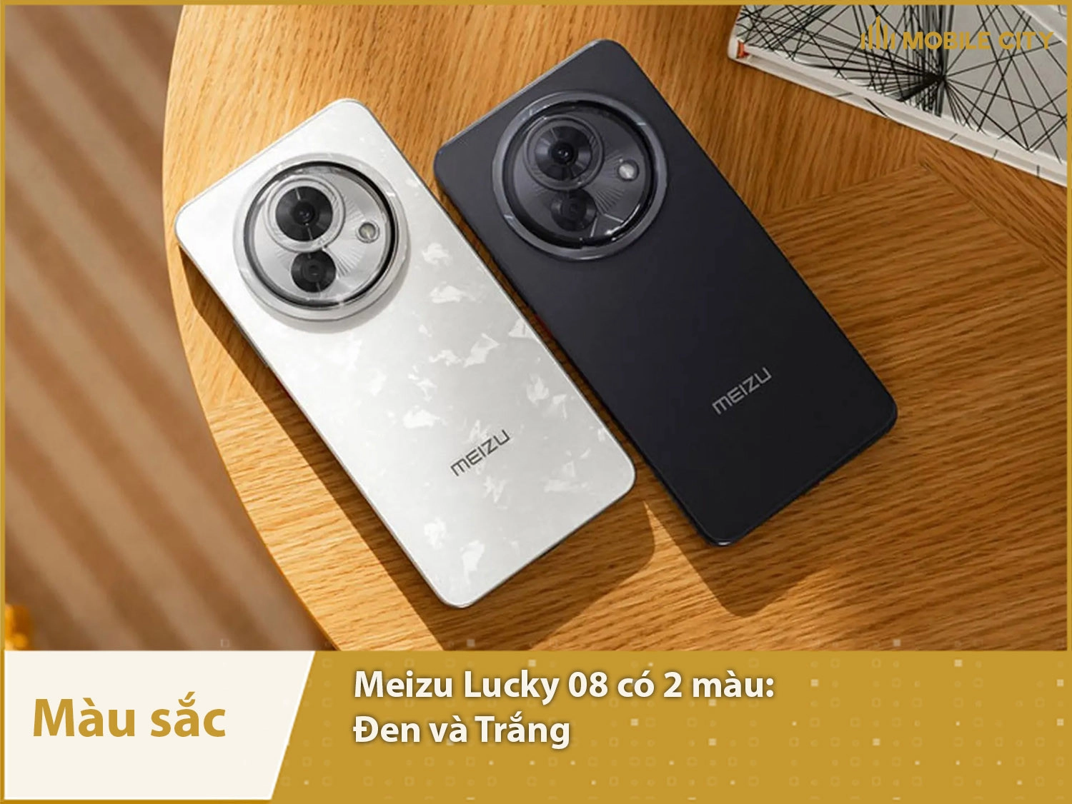 Meizu Lucky 08 cung cấp 2 màu Đen và Trắng