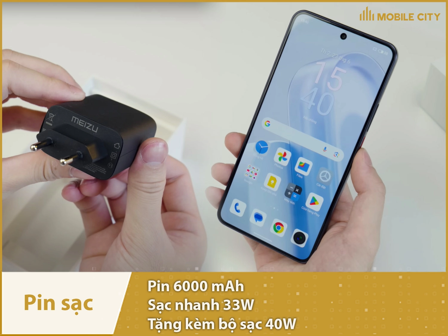 Pin trâu 6000mAh sử dụng cả ngày & Sạc nhanh 33W