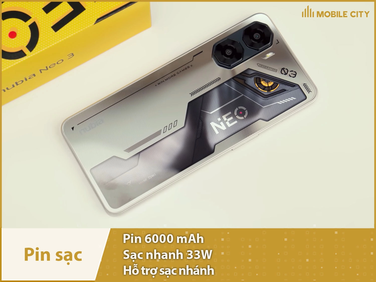 Pin trâu 6000mAh & Sạc nhanh 33W