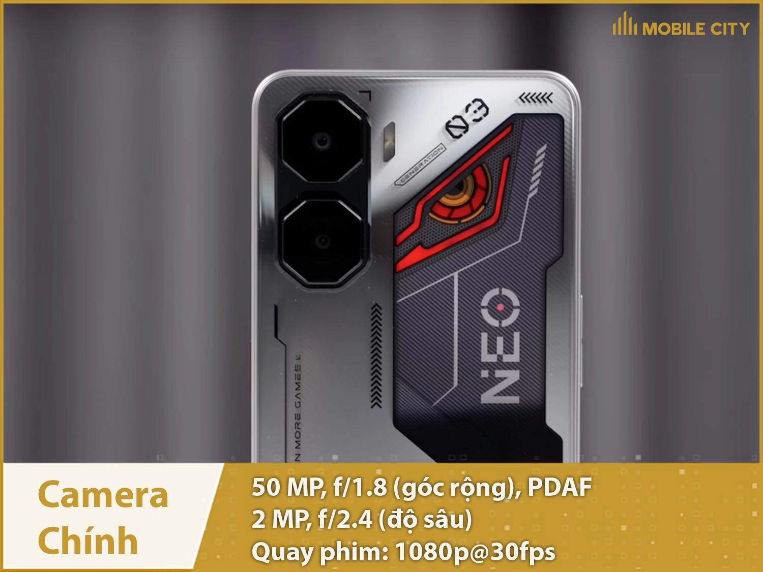 Camera 50MP; Selfie 16MP & Quay video Full HD