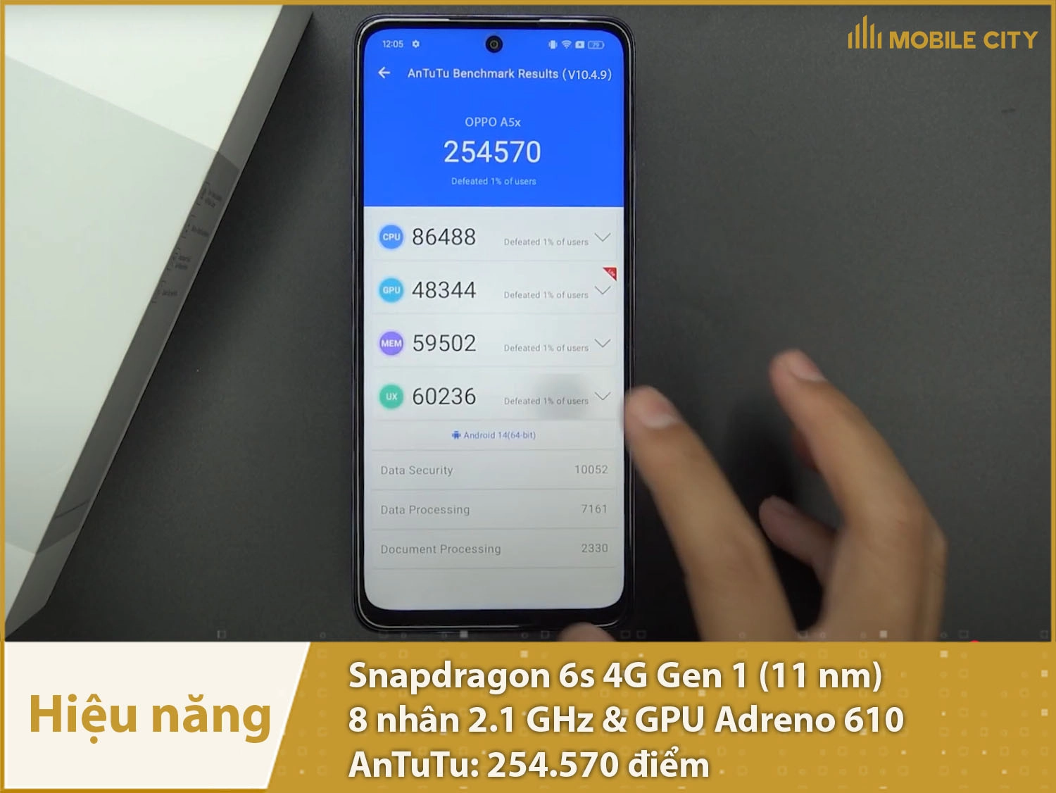Hiệu năng mượt mà với 254.570 điểm AnTuTu