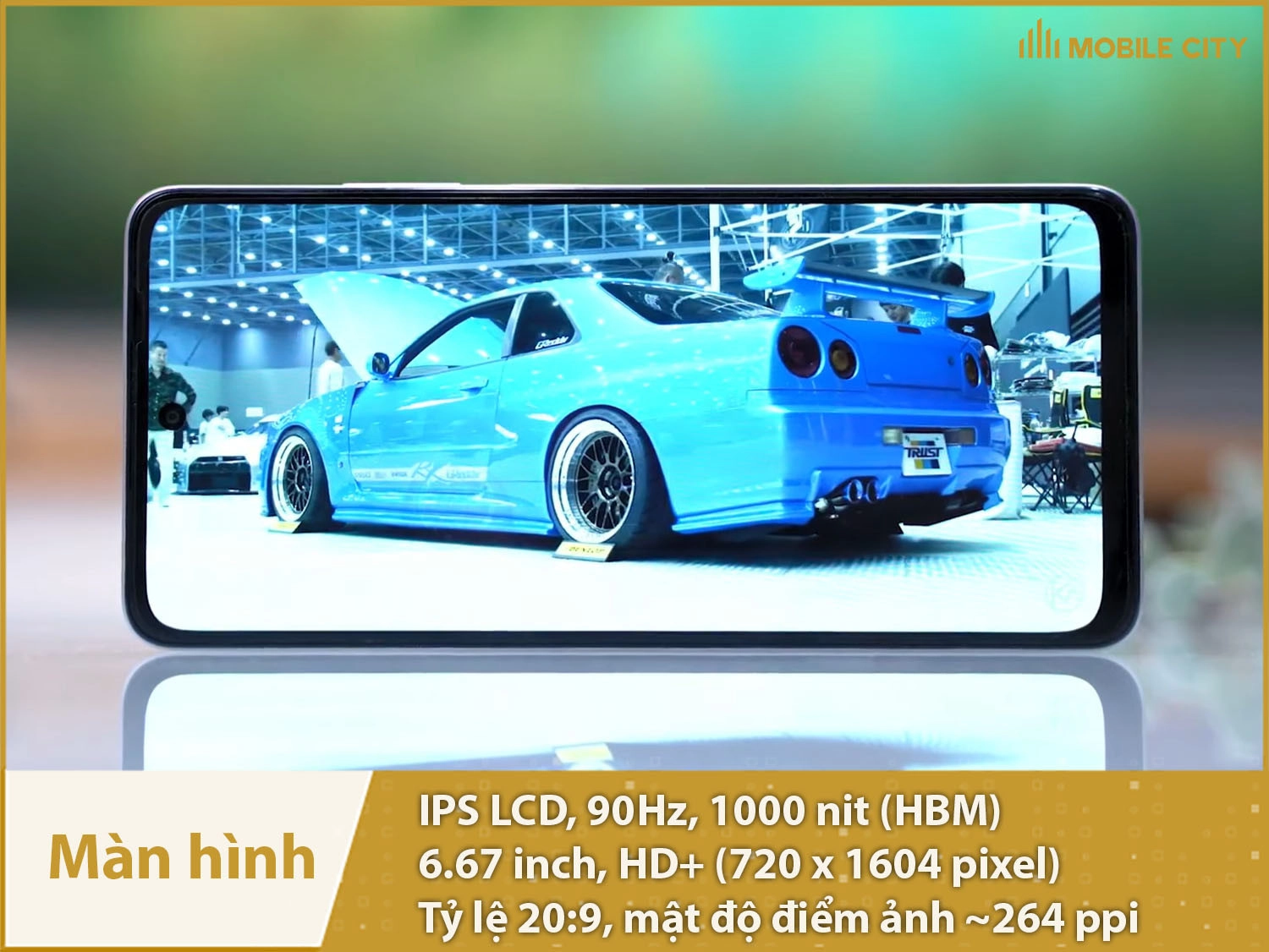 Màn hình 6,67 inch LCD 90Hz 1000nit