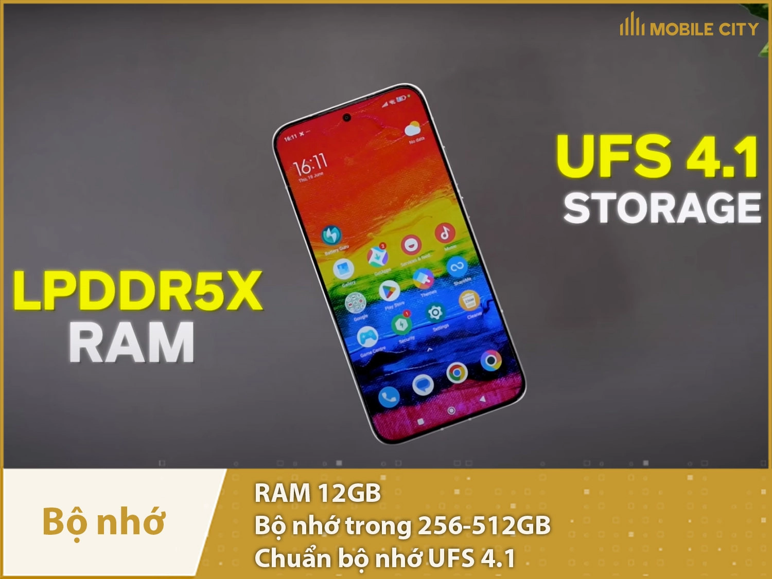 POCO F7 có RAM 12GB & Bộ nhớ trong 256-512GB