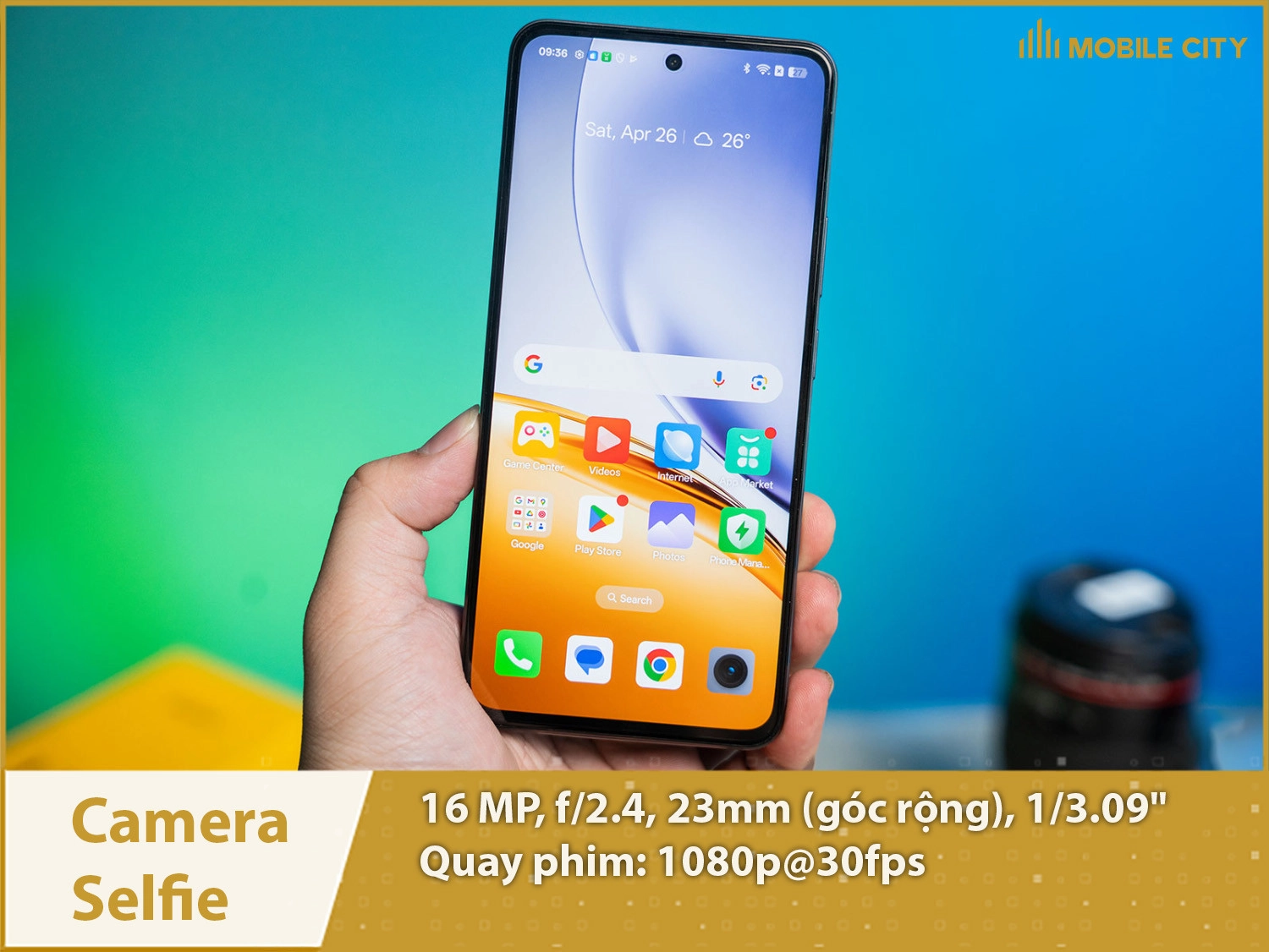 Camera selfie 16MP & Quay phim 1080p