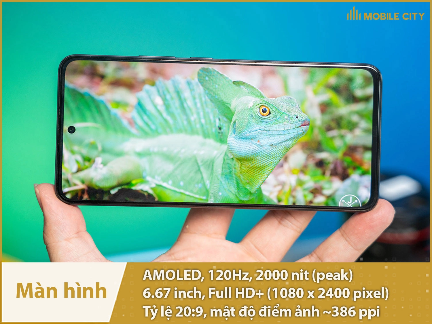 Màn hình AMOLED 120Hz, độ sáng 2000nit