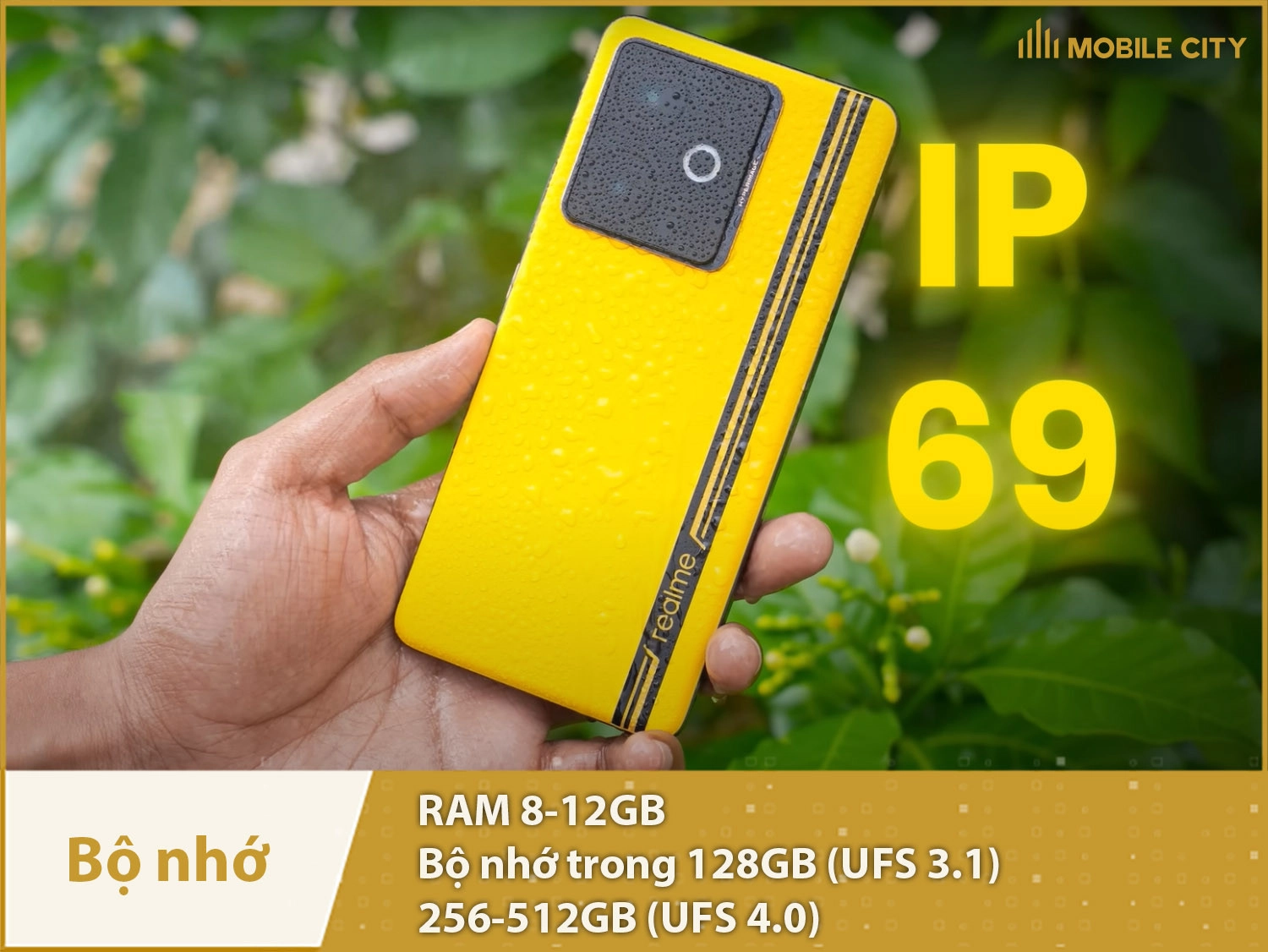 Realme GT 7T có RAM 8-12GB & Bộ nhớ trong 128-512GB