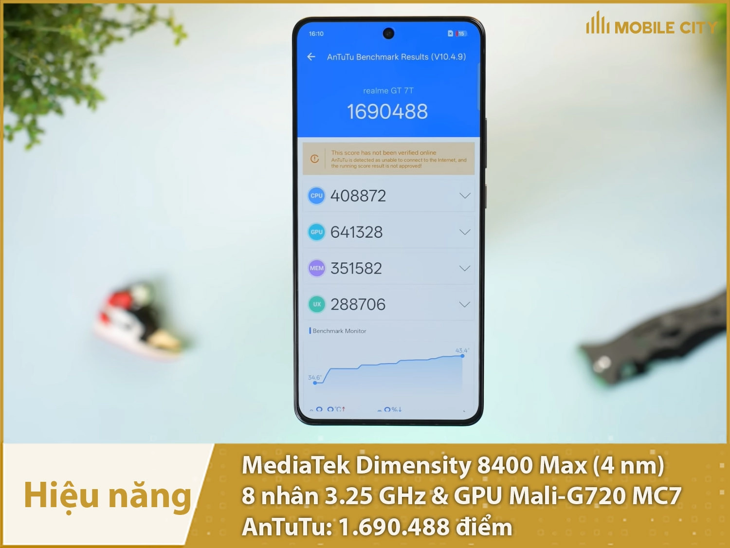 Hiệu năng cực mạnh mẽ với 1.690.488 điểm AnTuTu
