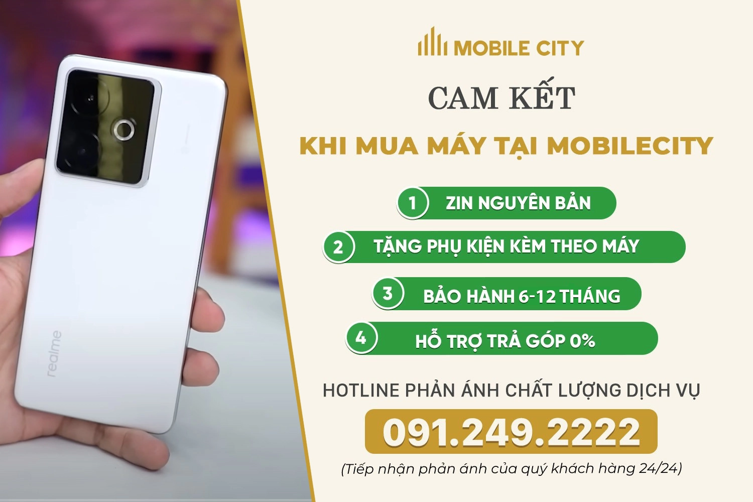 Cam kết mua máy tại MobileCity
