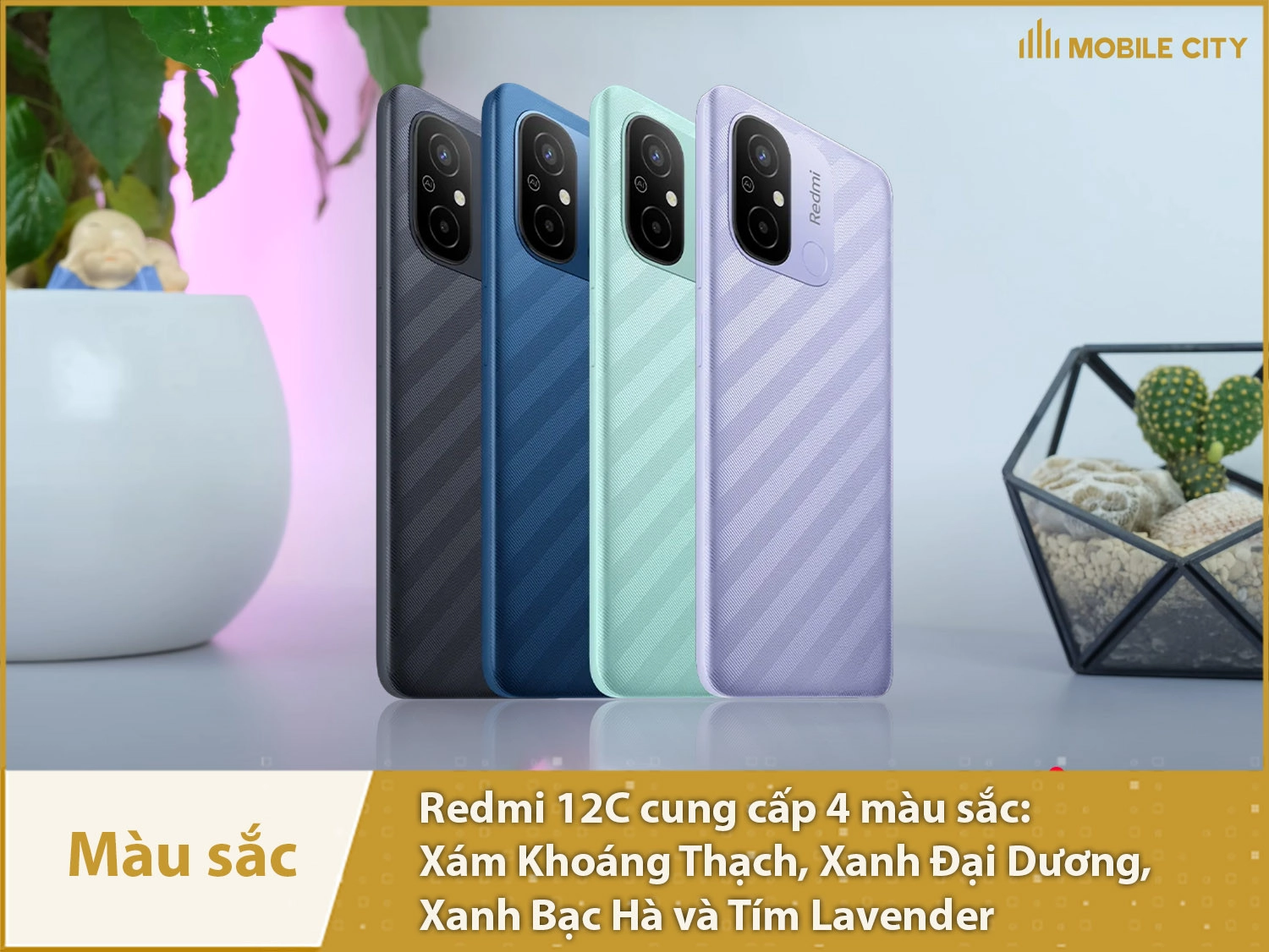 Redmi 12C có 4 màu sắc