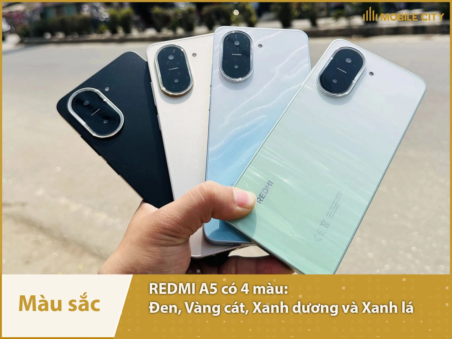 REDMI A5 cung cấp 4 màu sắc