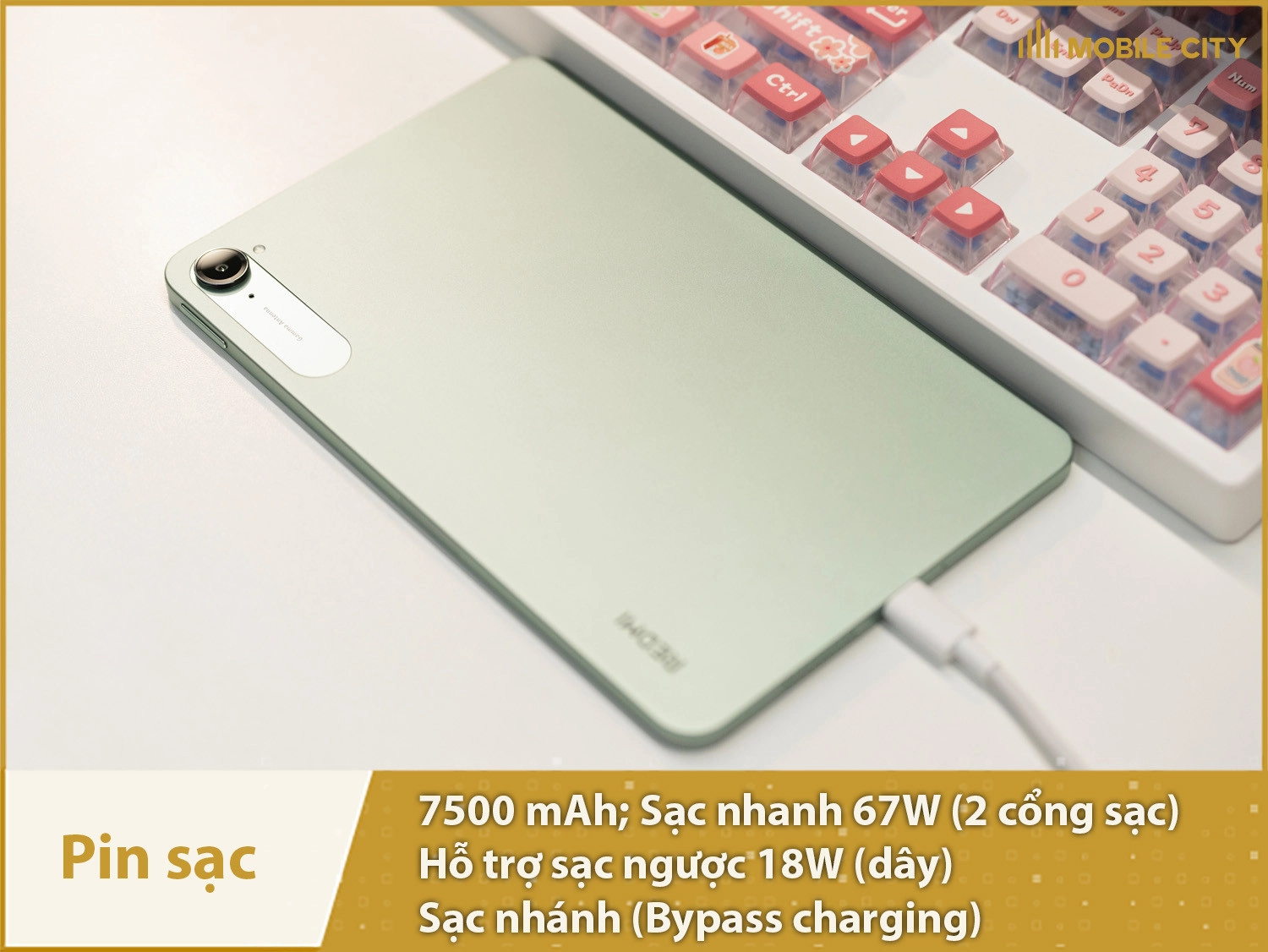 Pin dung lượng đủ dùng & Sạc 67W, có Bypass charging