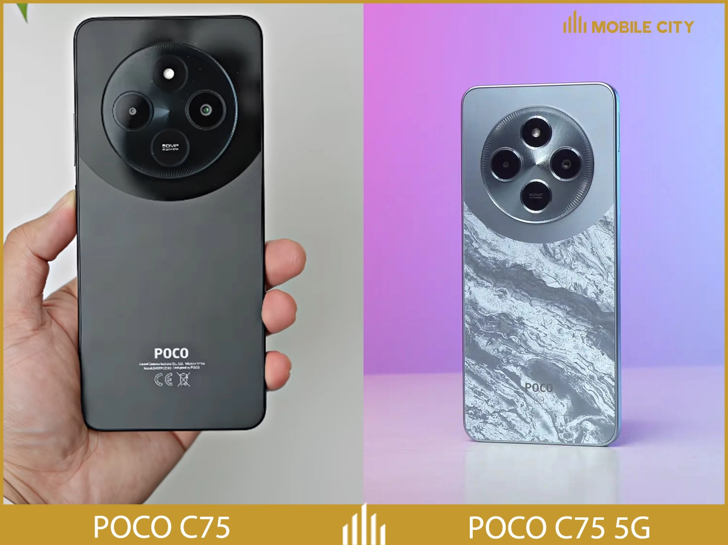POCO C75 5G có mặt lưng cao cấp hơn