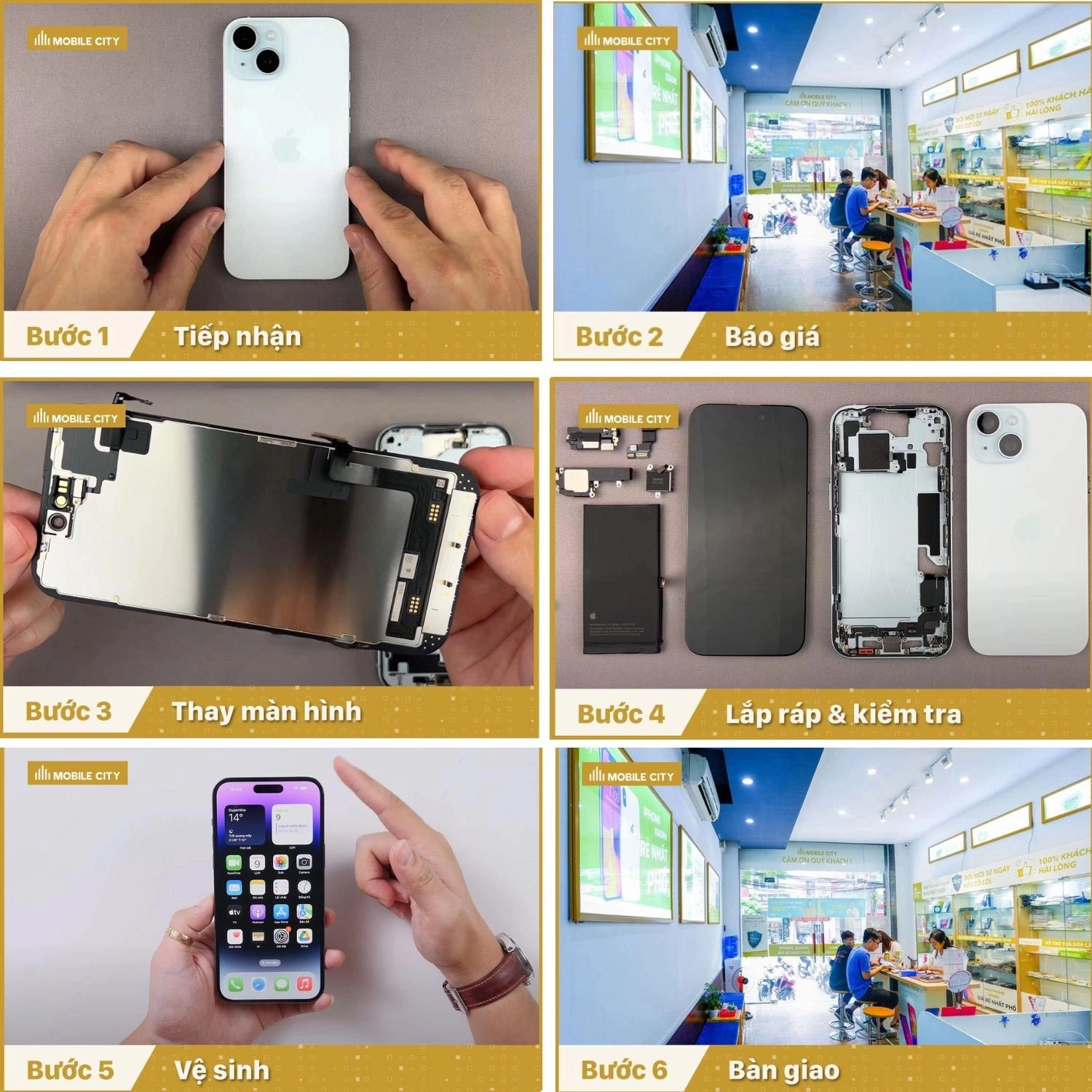 Thay màn hình Pisen iPhone 15-avata, quy tình thay màn hình Pisen chuẩn xác nhất