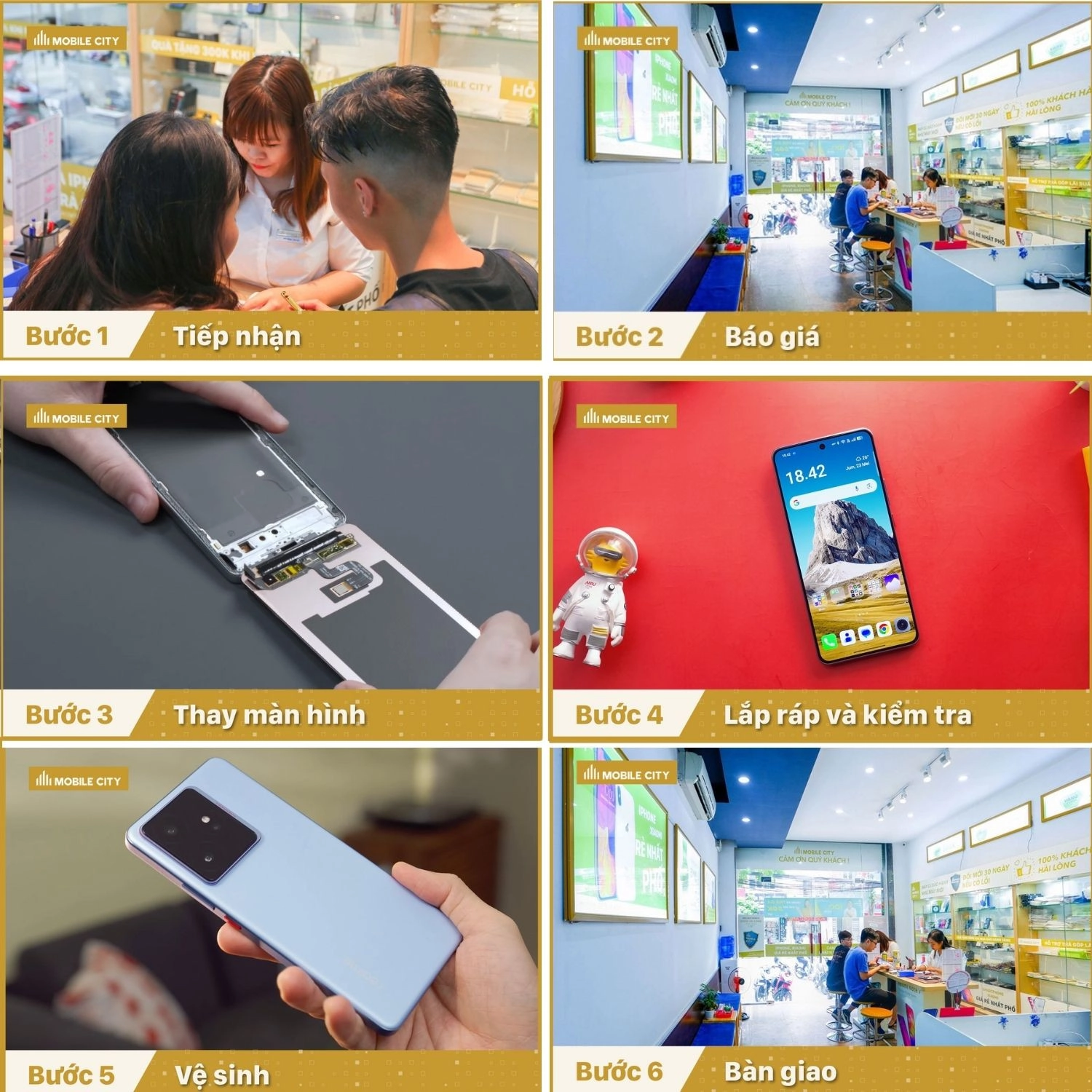 Thay màn hình Realme GT7, quy trình