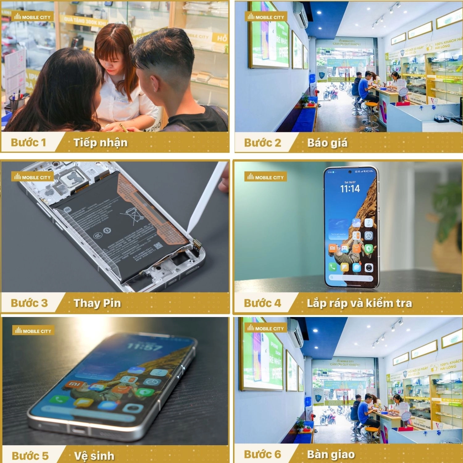 Thay Pin Xiaomi Redmi Turbo 4 Pro, quy trình